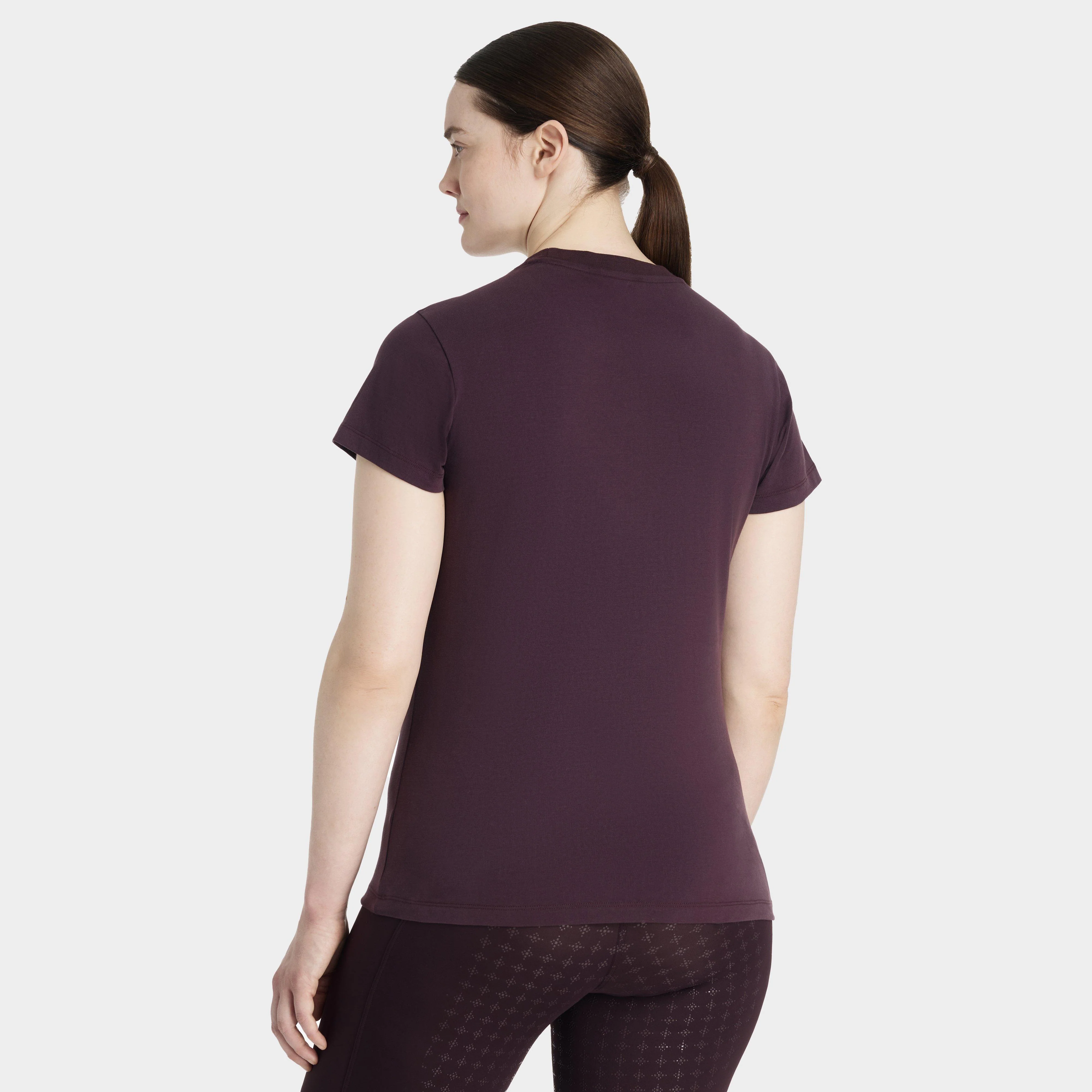 Womens Classique T-Shirt Damson - Image 2