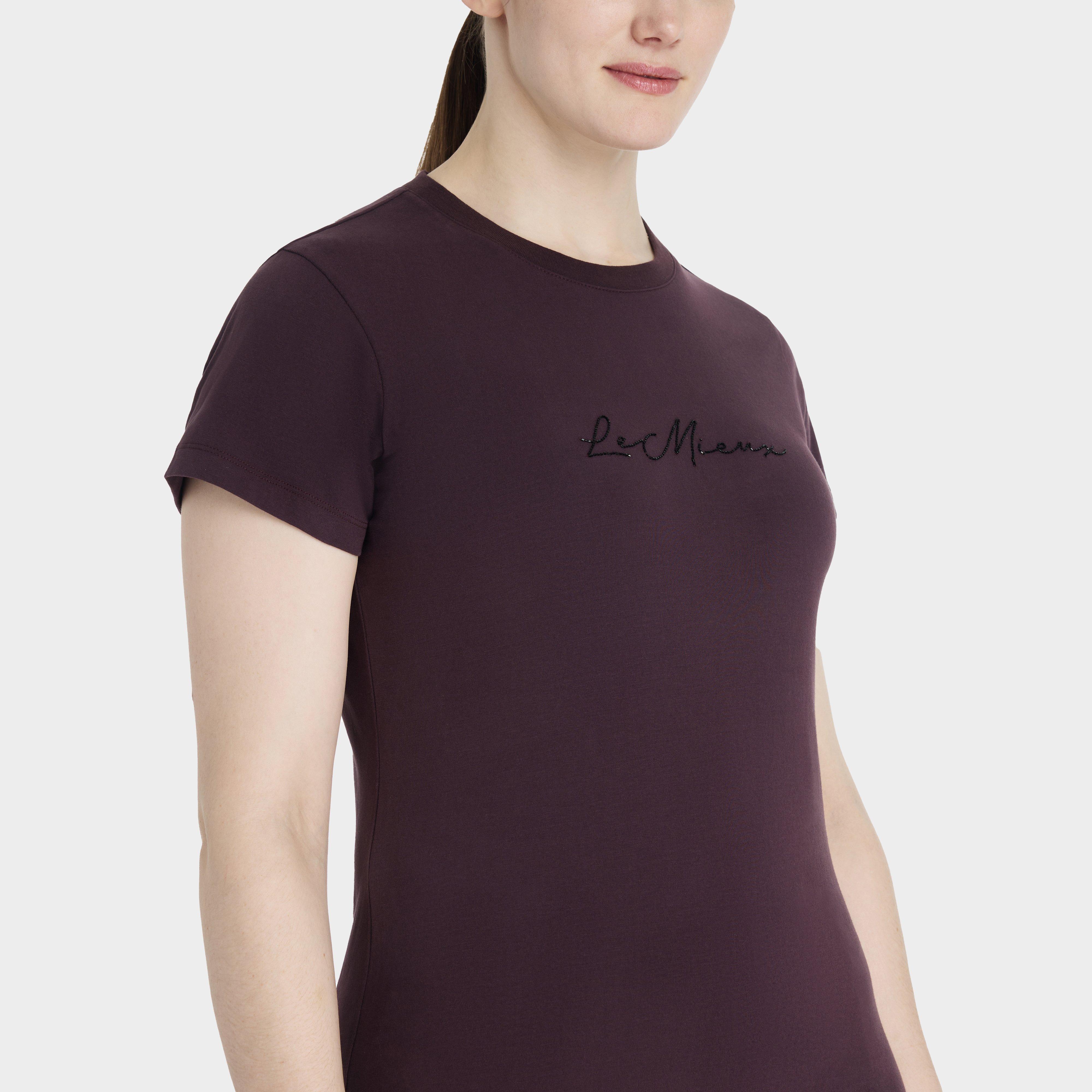 Womens Classique T-Shirt Damson - Image 3