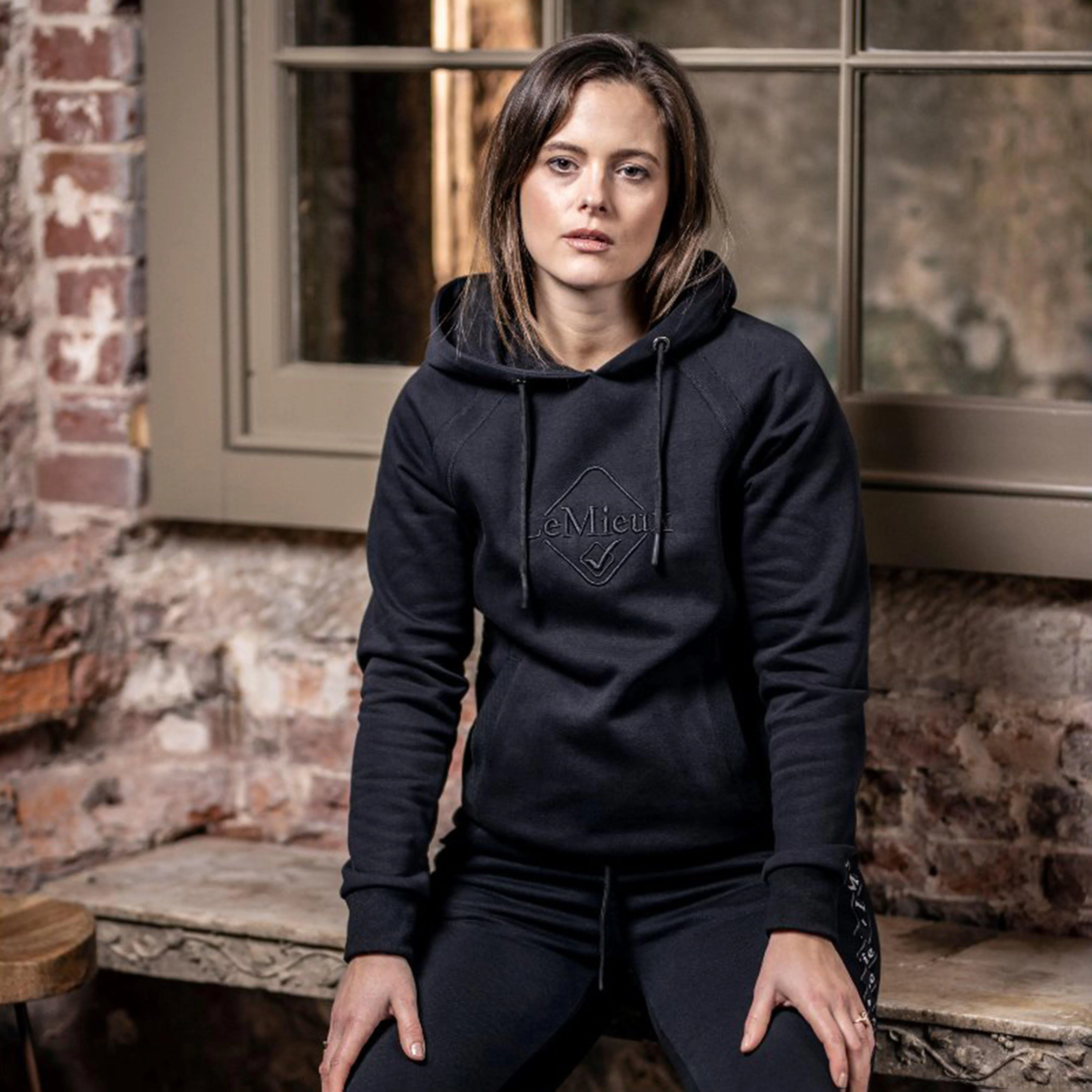 Womens Elite Hoodie Black - Image 6