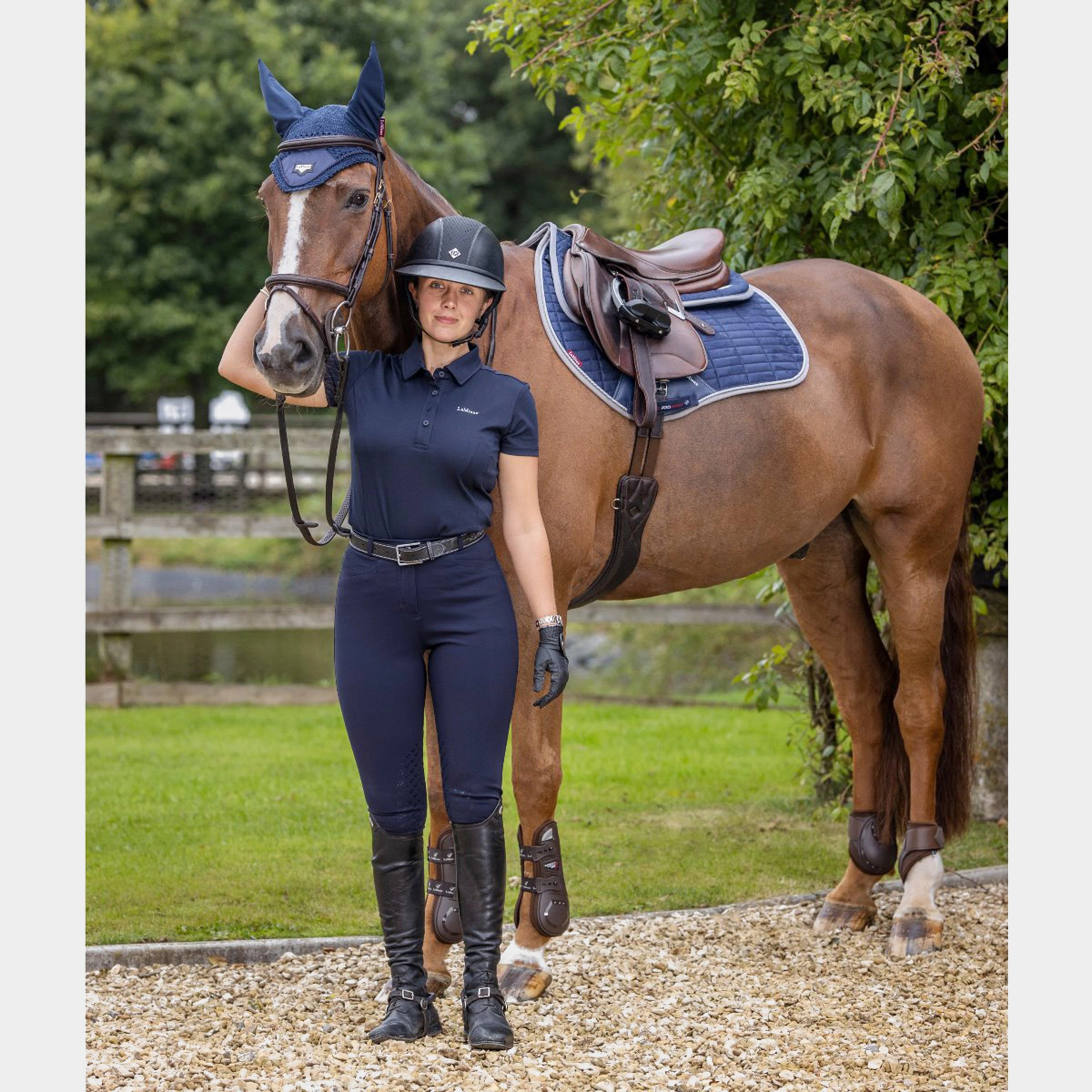 Womens Elite Polo Shirt Navy - Image 7