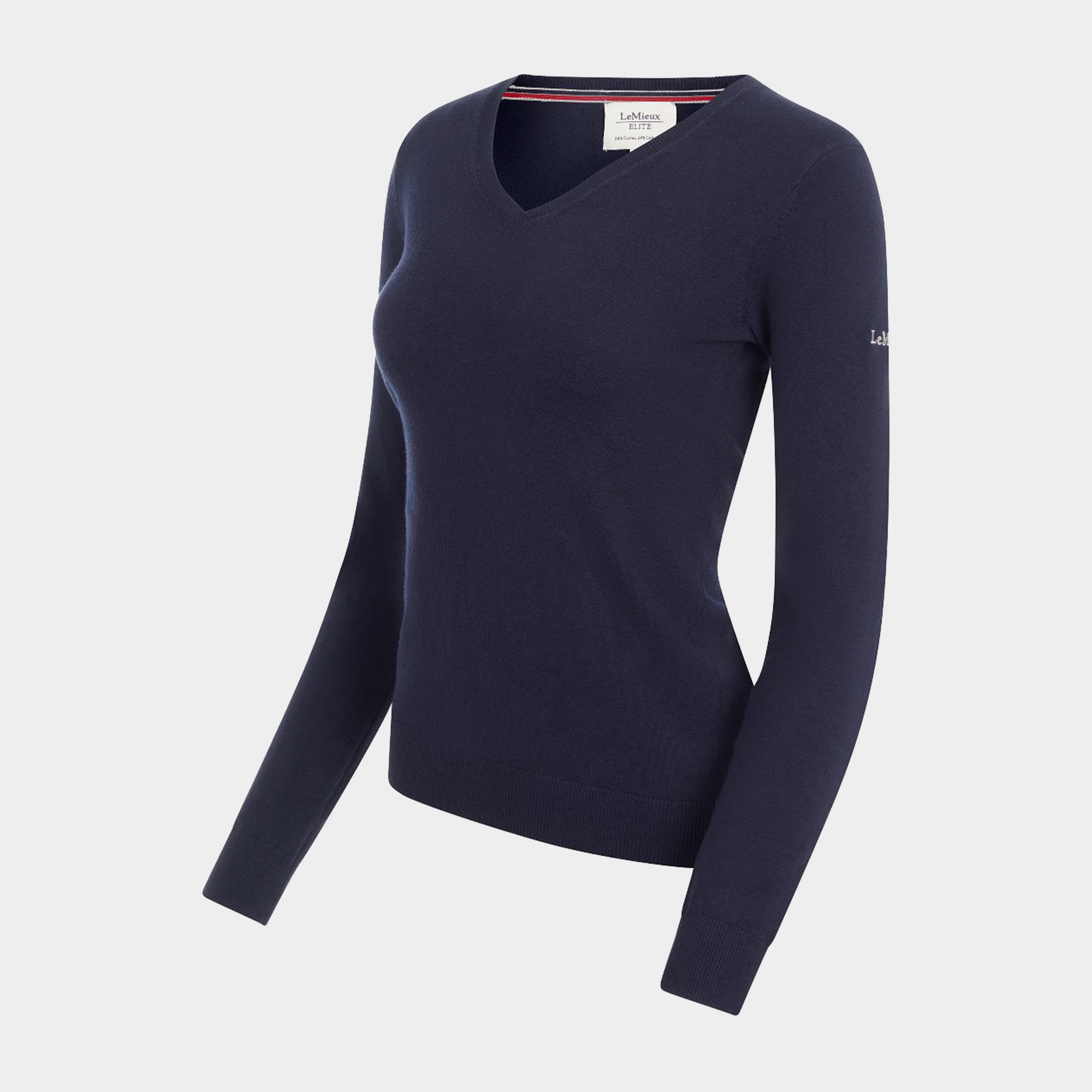 Womens Elite V-Neck Jumper Navy - Image 3