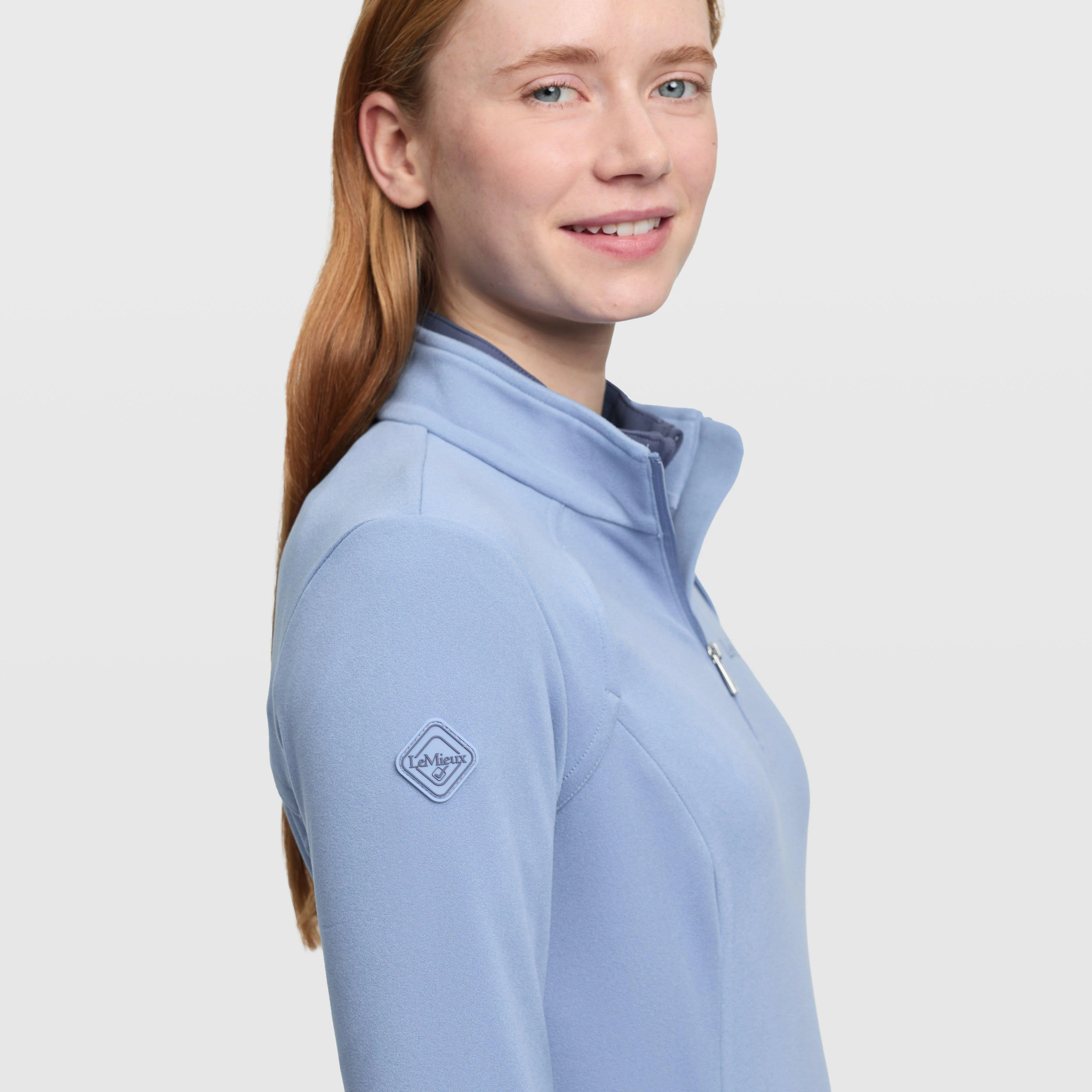 Women's Frances Quarter Zip Fleece Powder Blue - Image 3