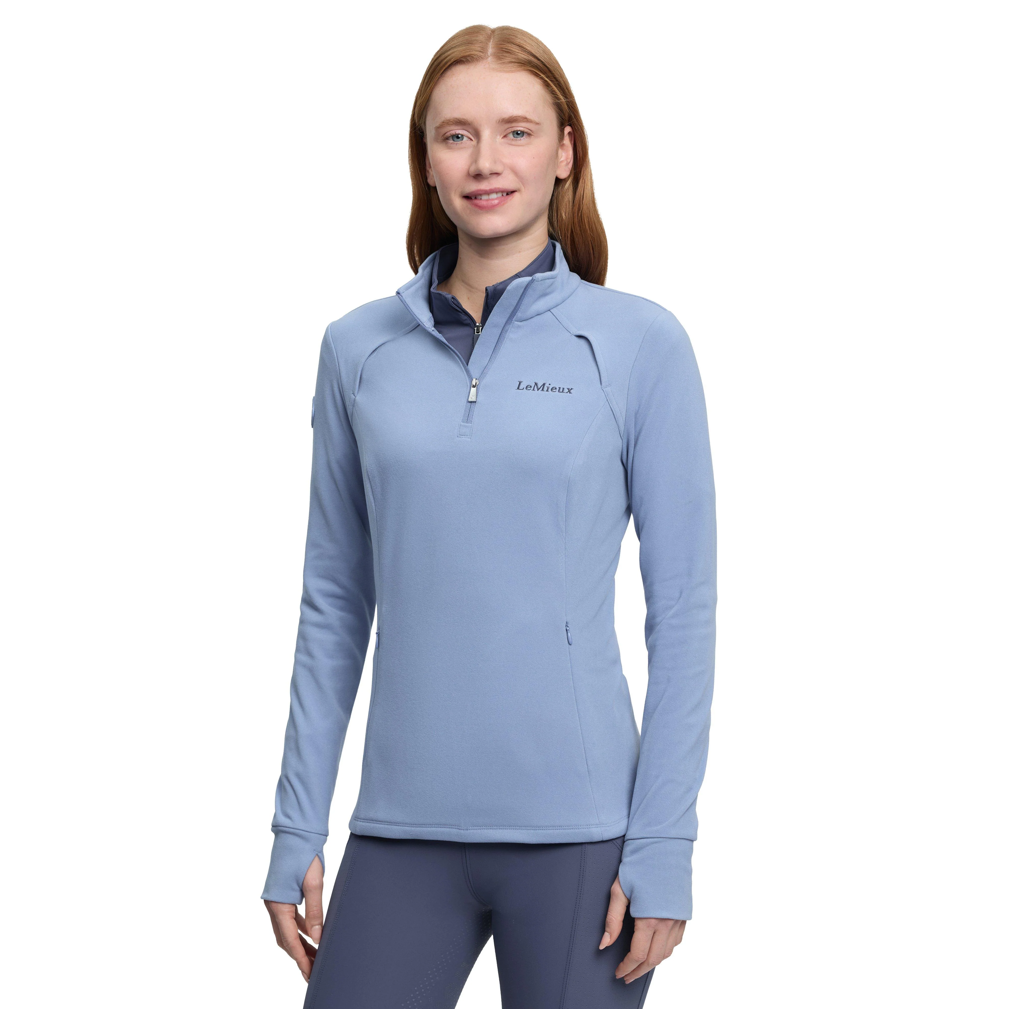 Women's Frances Quarter Zip Fleece Powder Blue - Image 8