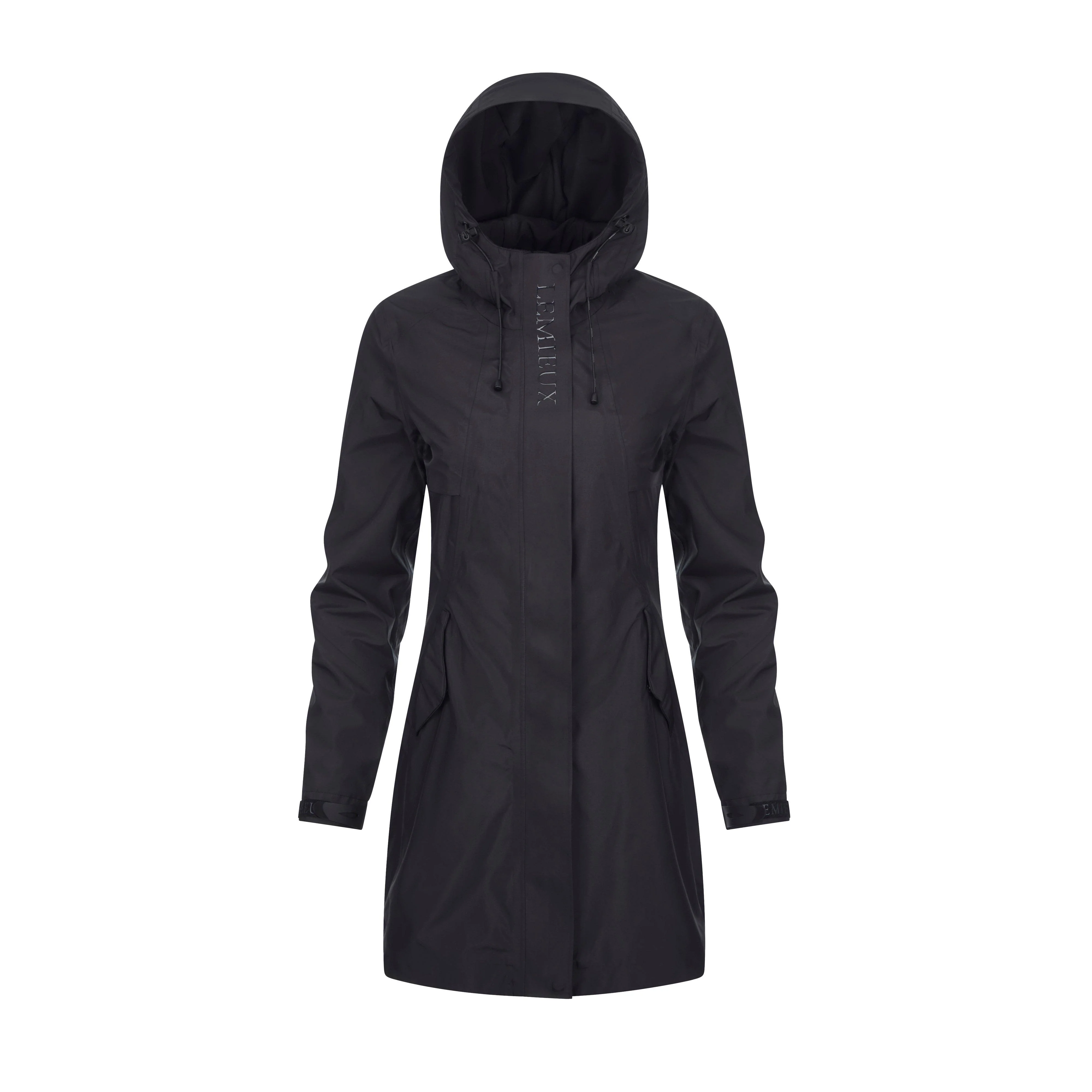 Womens Grace Long Rain Jacket Black - Image 15