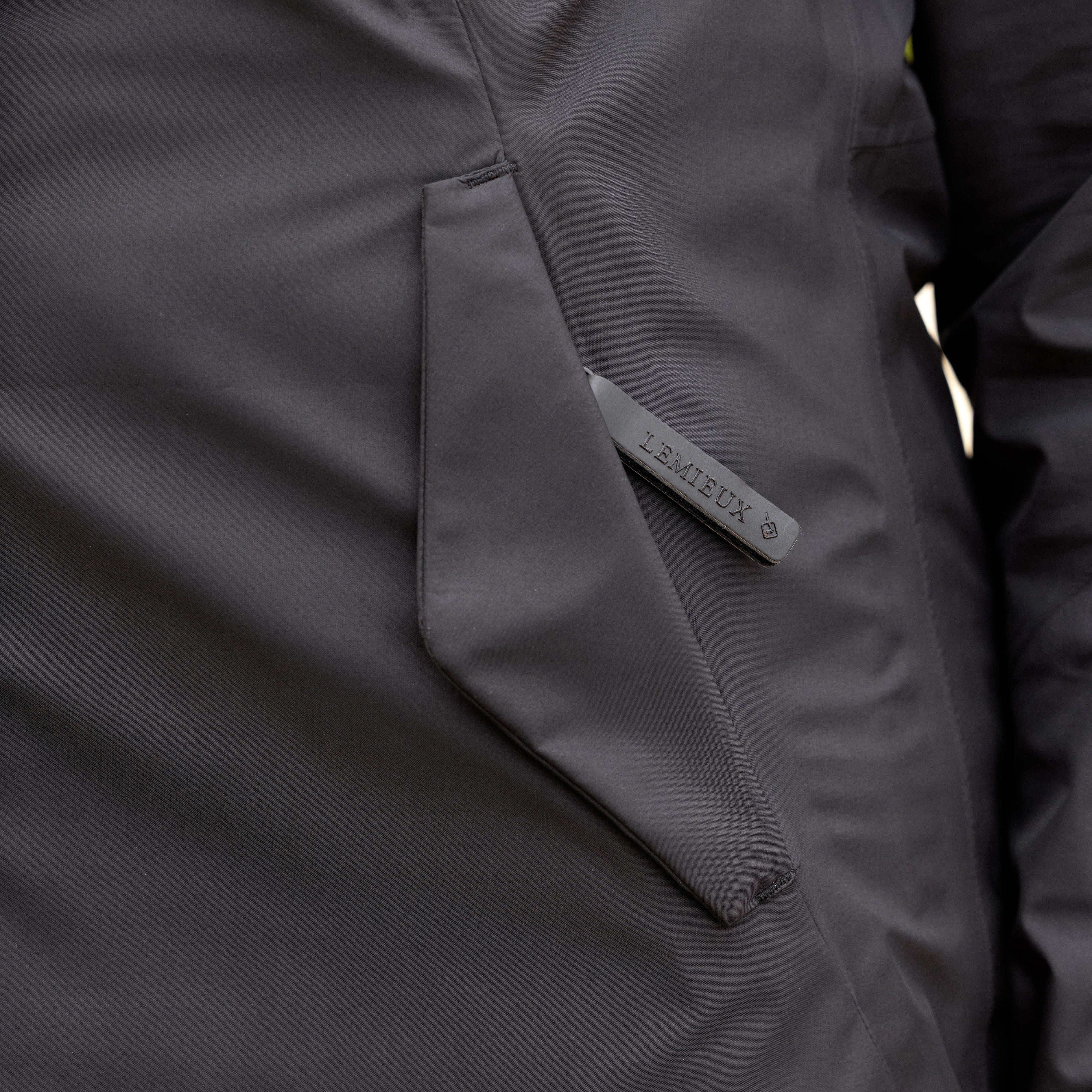 Womens Grace Long Rain Jacket Black - Image 7