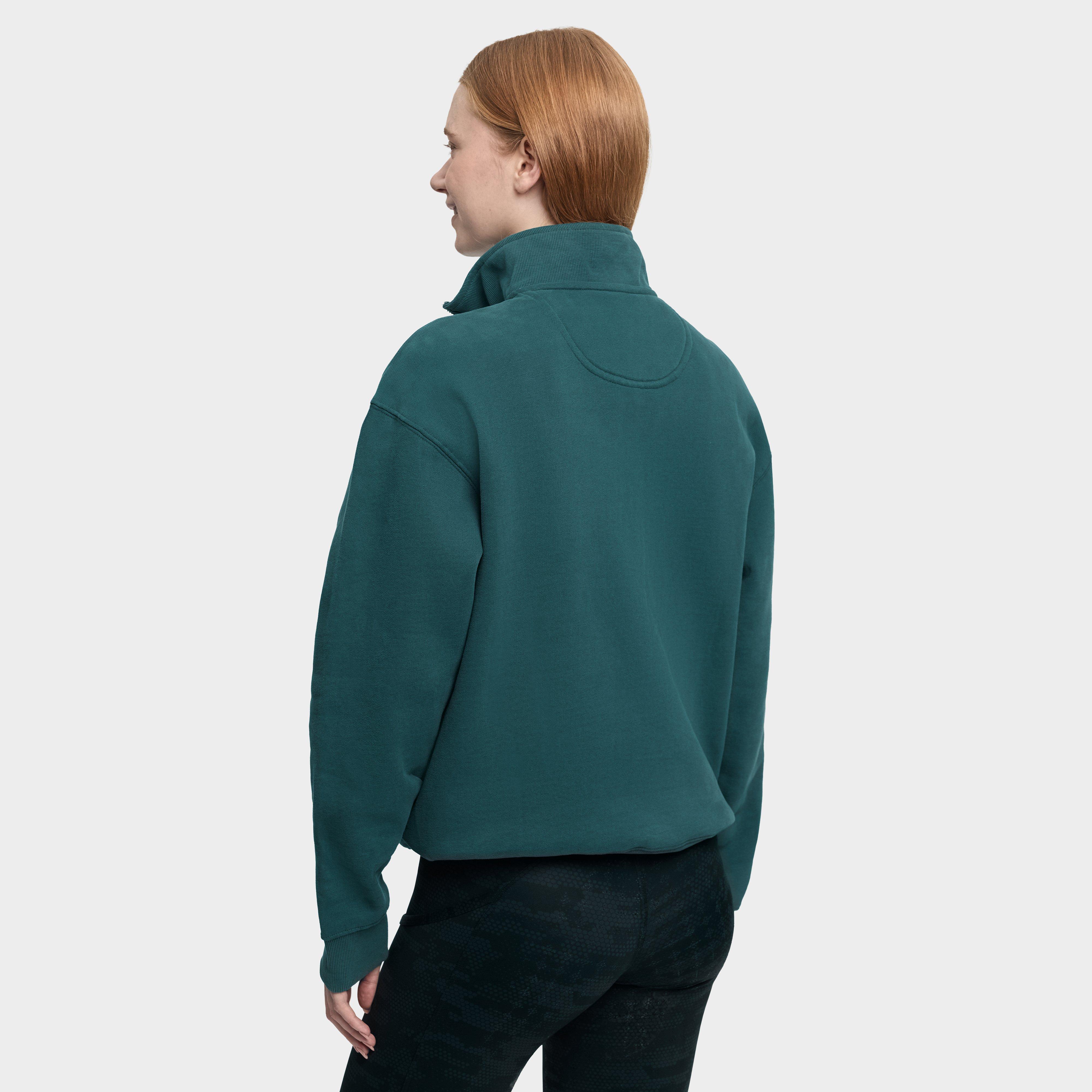 Women’s Kelsie 1/4 Zip Sweatshirt Jungle - Image 2