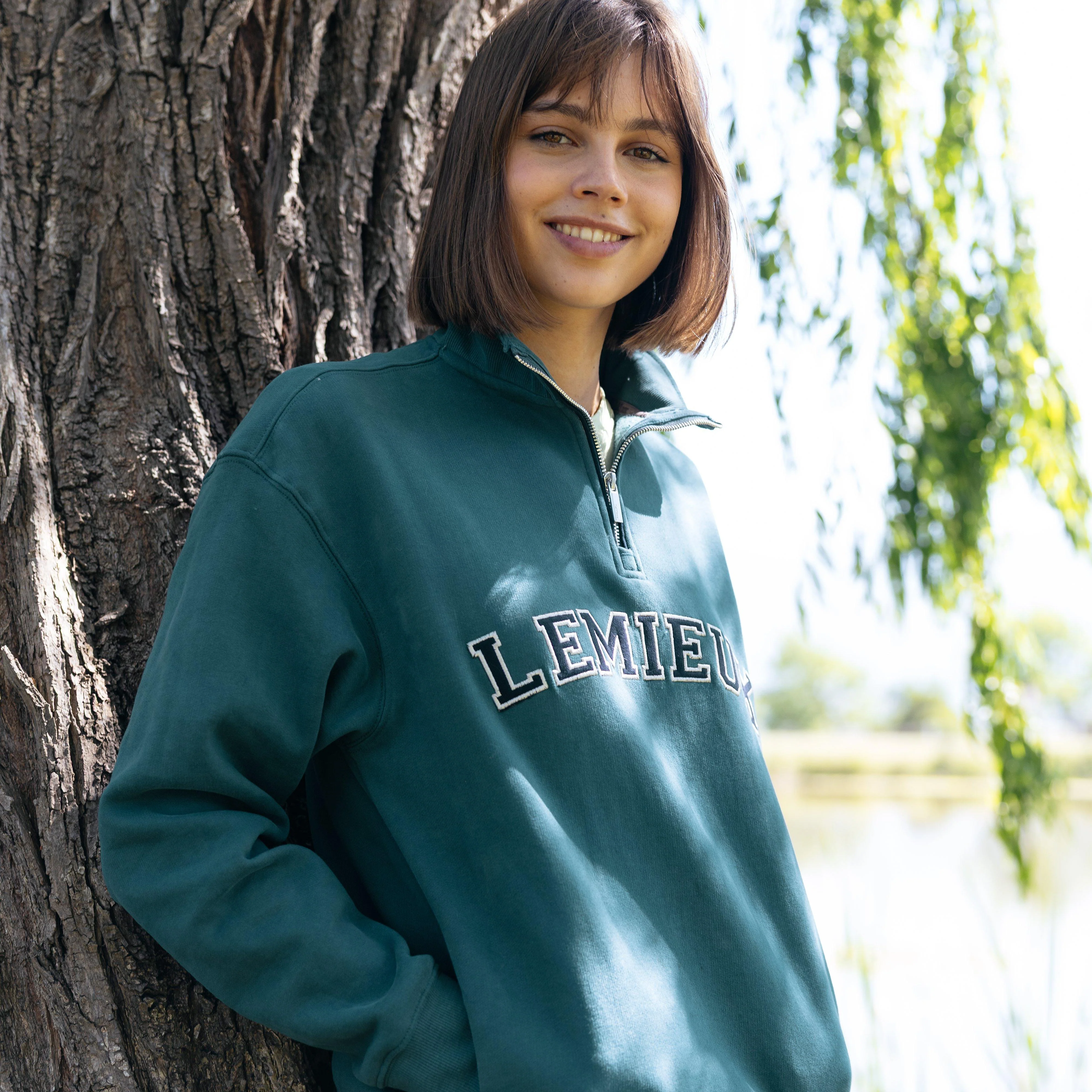 Women’s Kelsie 1/4 Zip Sweatshirt Jungle - Image 5