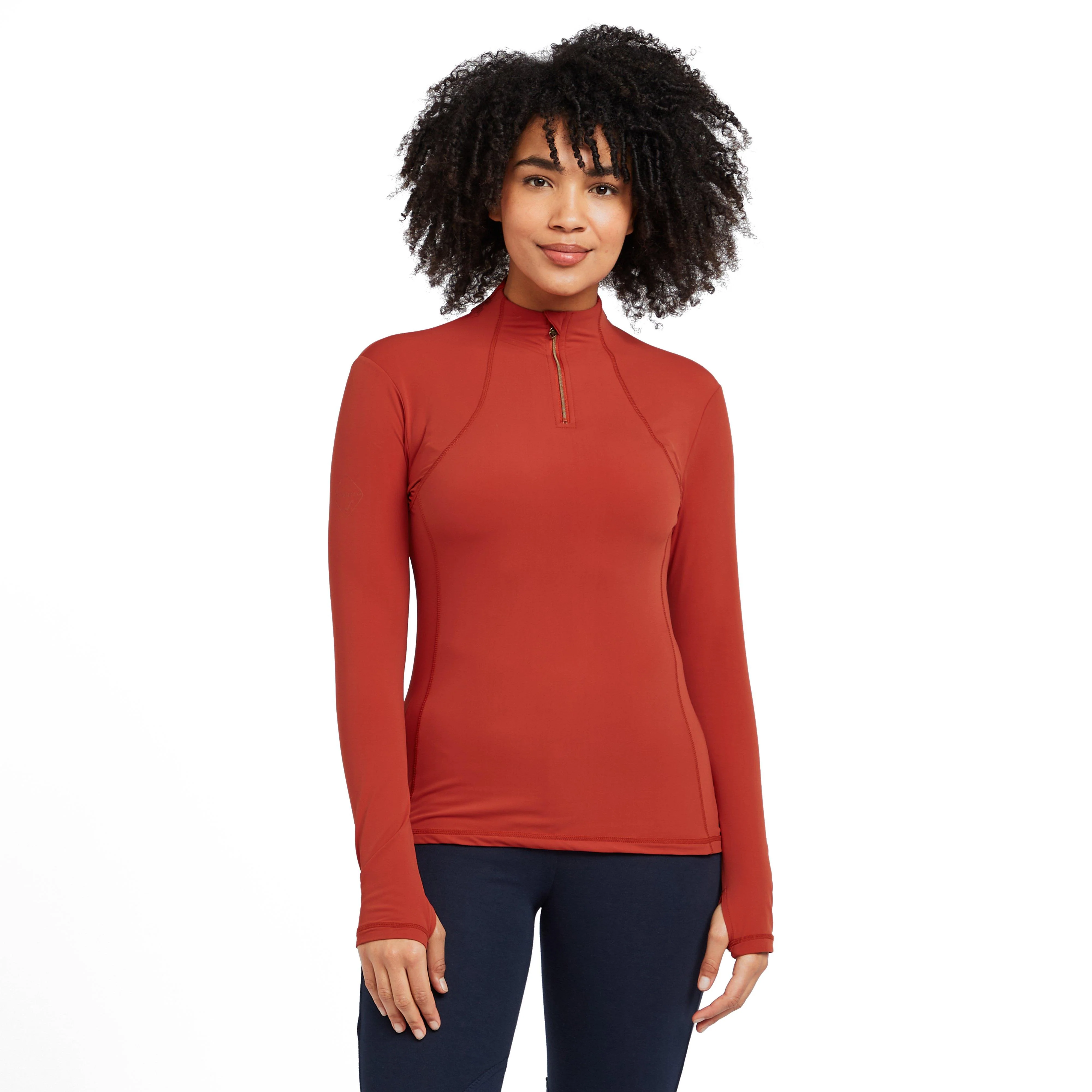 Womens Liberte 1/4 Zip Base Layer Sienna - Image 10