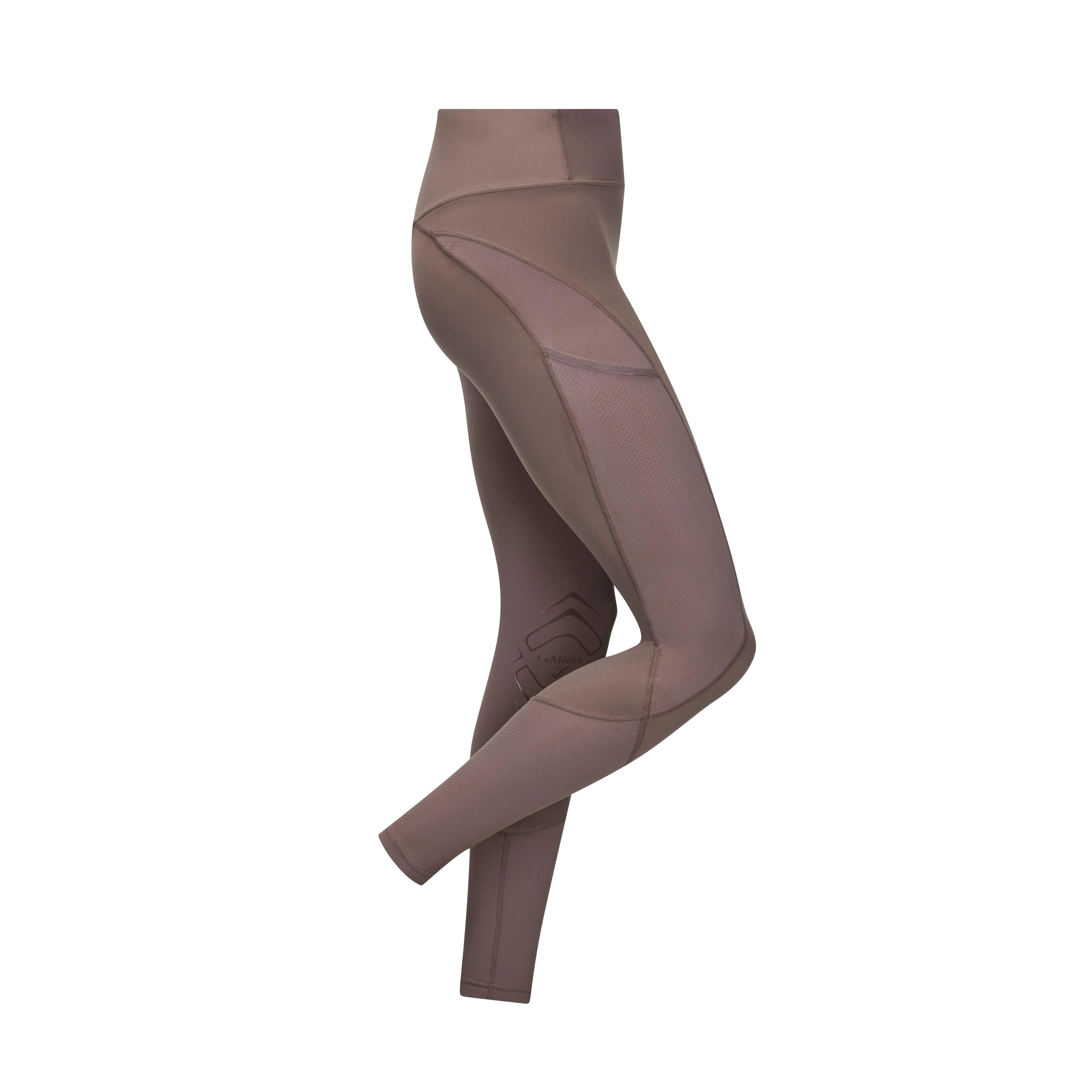 Womens Lydia Mesh Leggings Walnut - Image 2