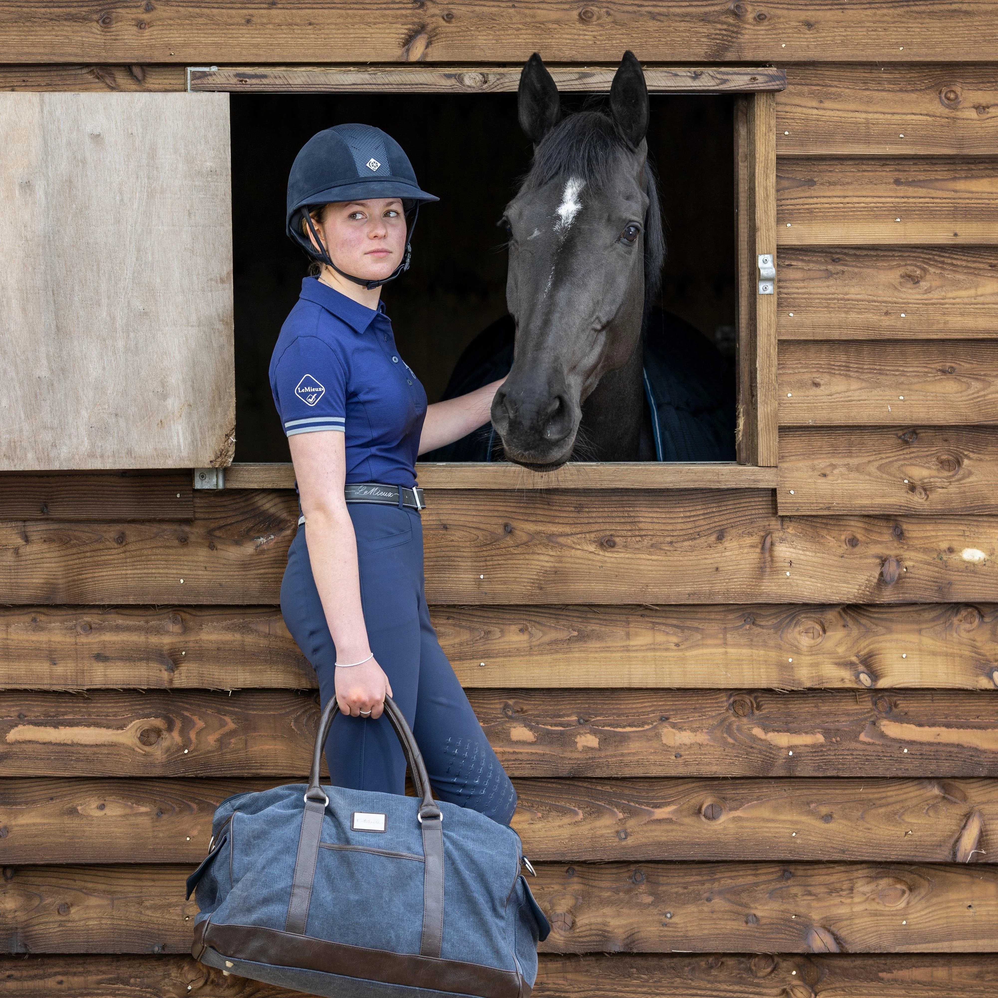 Womens Polo Shirt Navy - Image 4