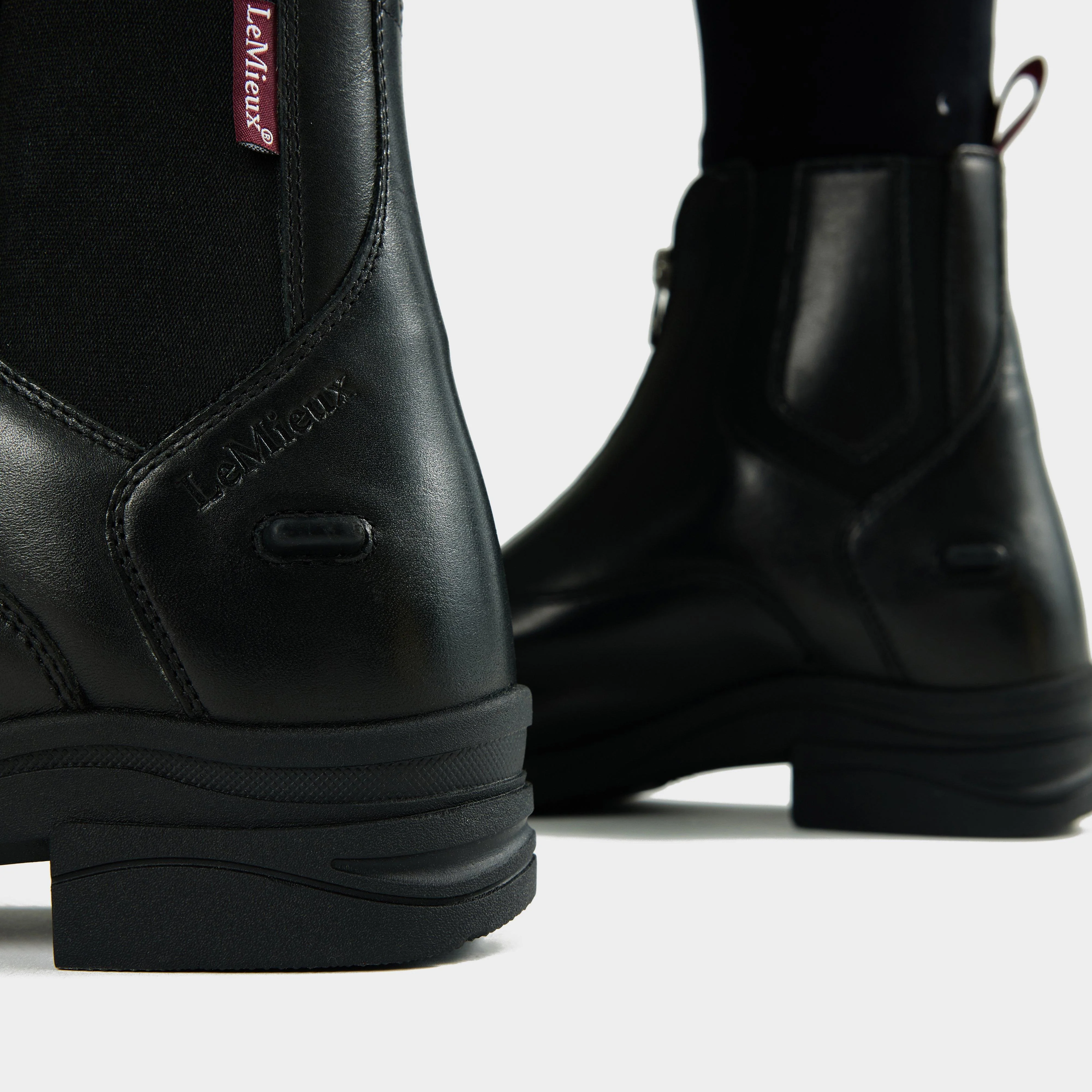 Womens Zip Paddock Boots Black - Image 3