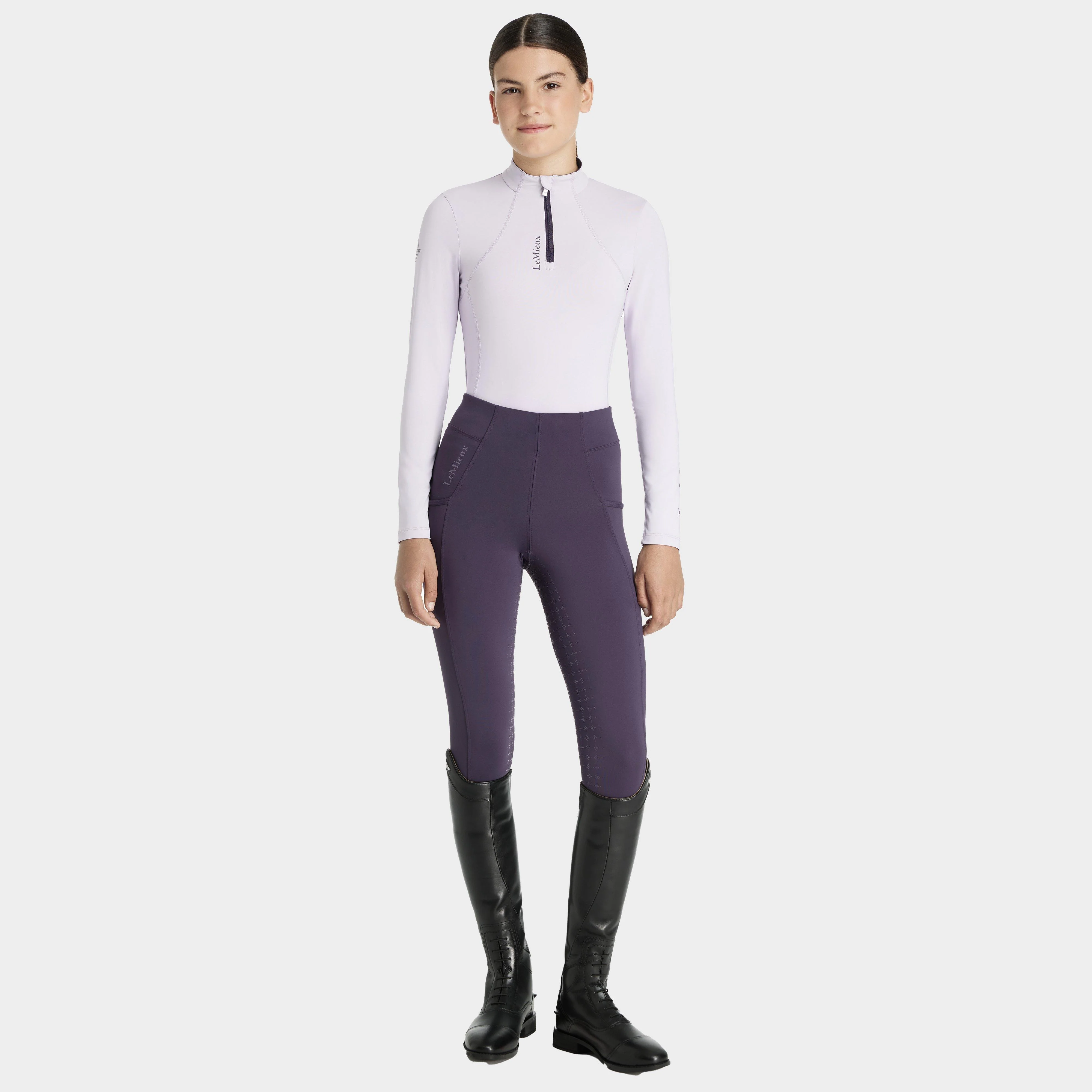 Young Rider Base Layer Lilac - Image 4