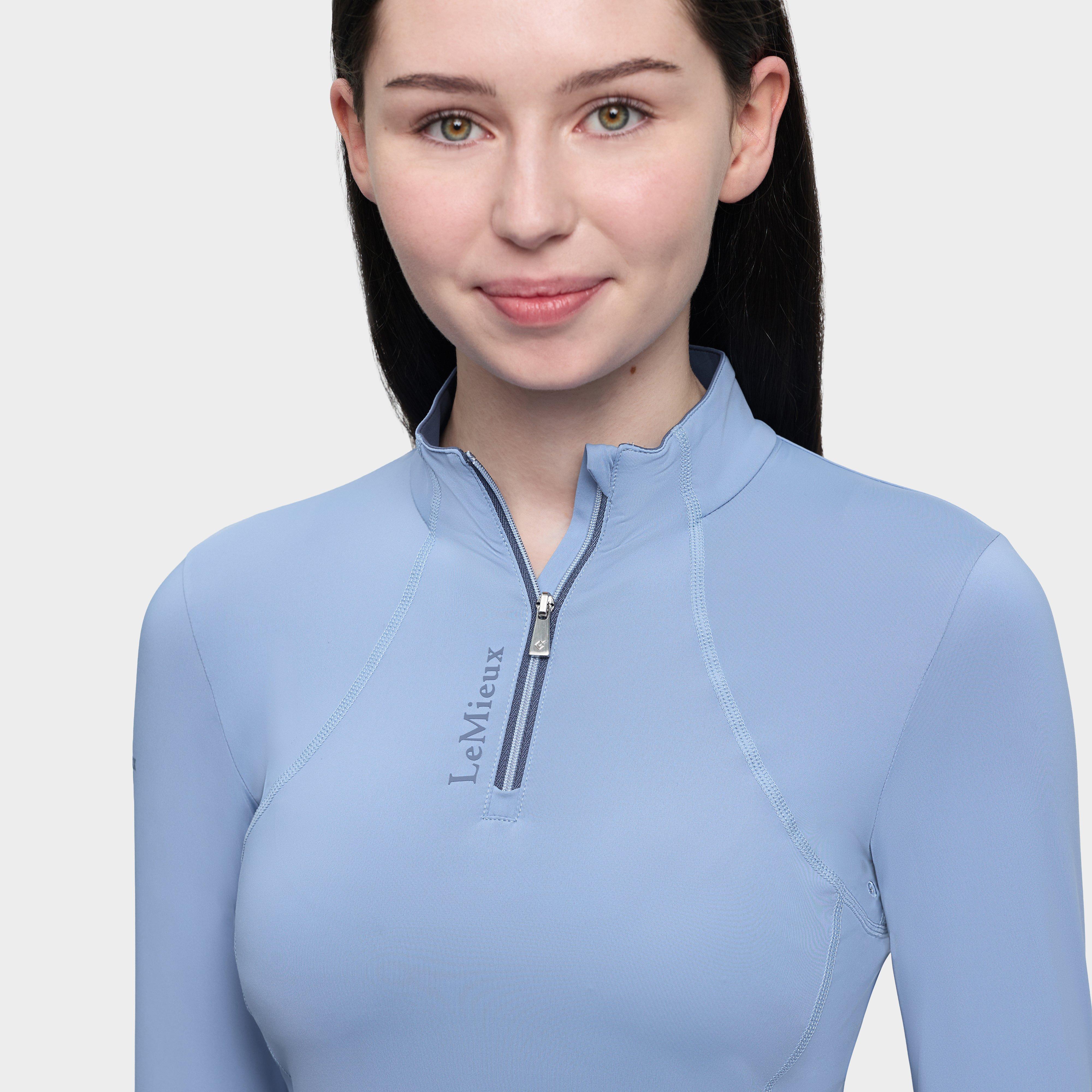 Young Rider Classique Long Sleeve Base Layer Powder Blue - Image 4