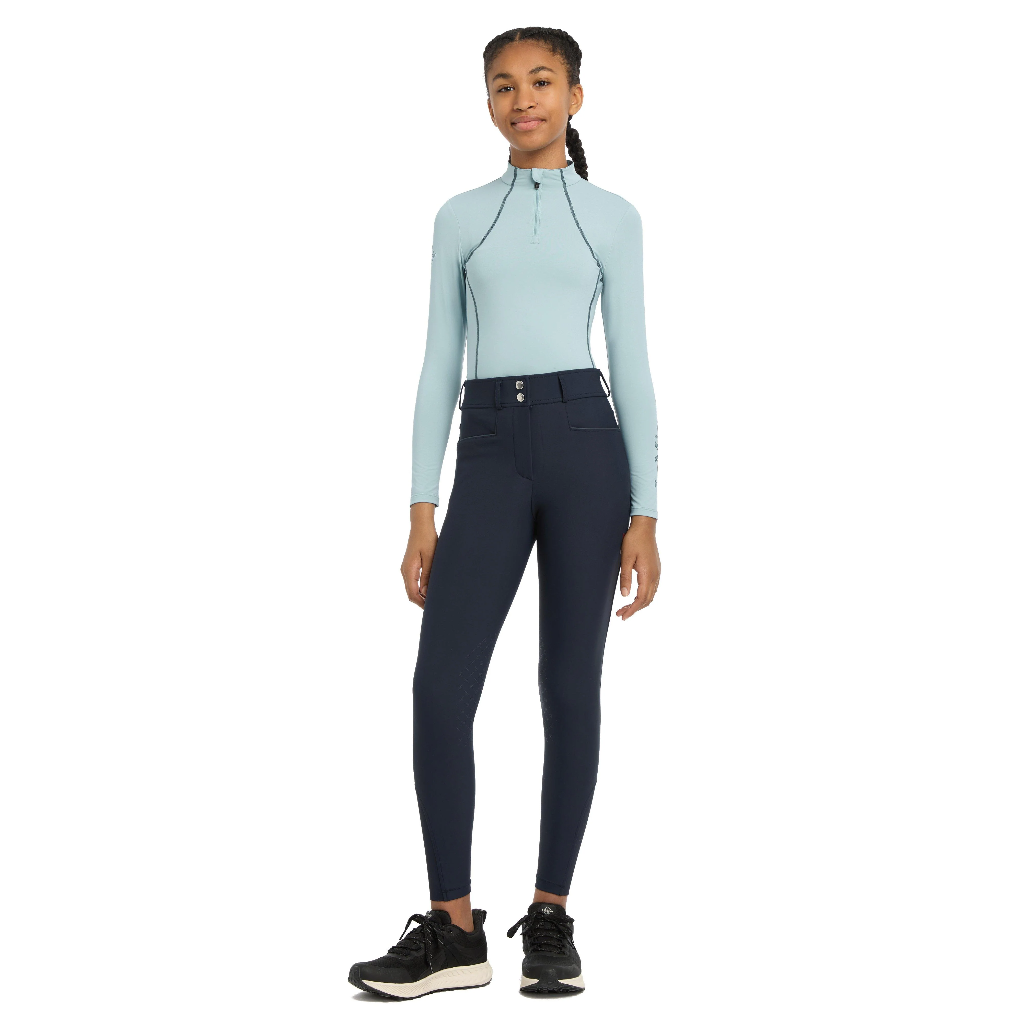 Young Rider Izzy Knee Patch Breeches Navy - Image 5