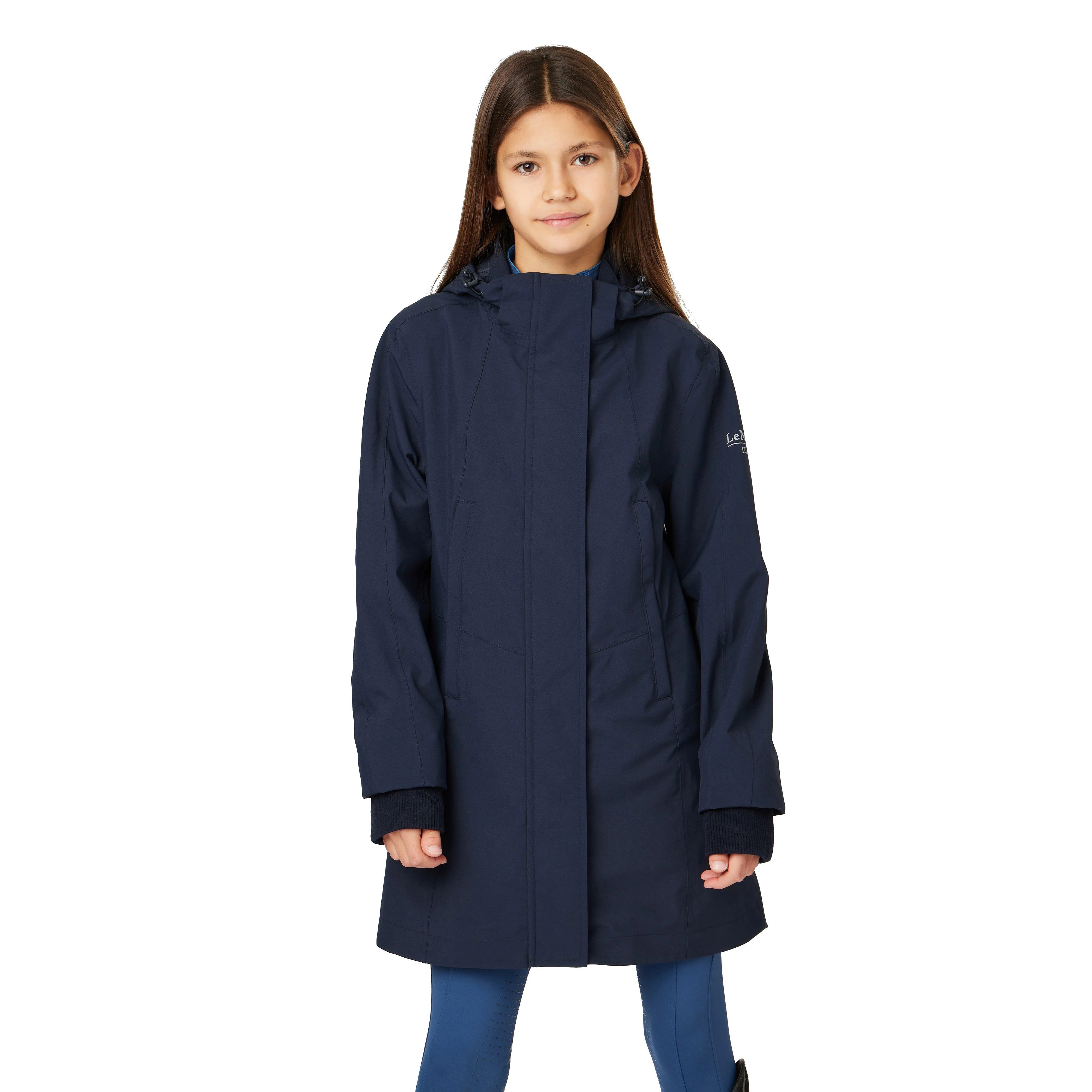 Young Rider Junior Pro Waterproof Coat Navy - Image 10