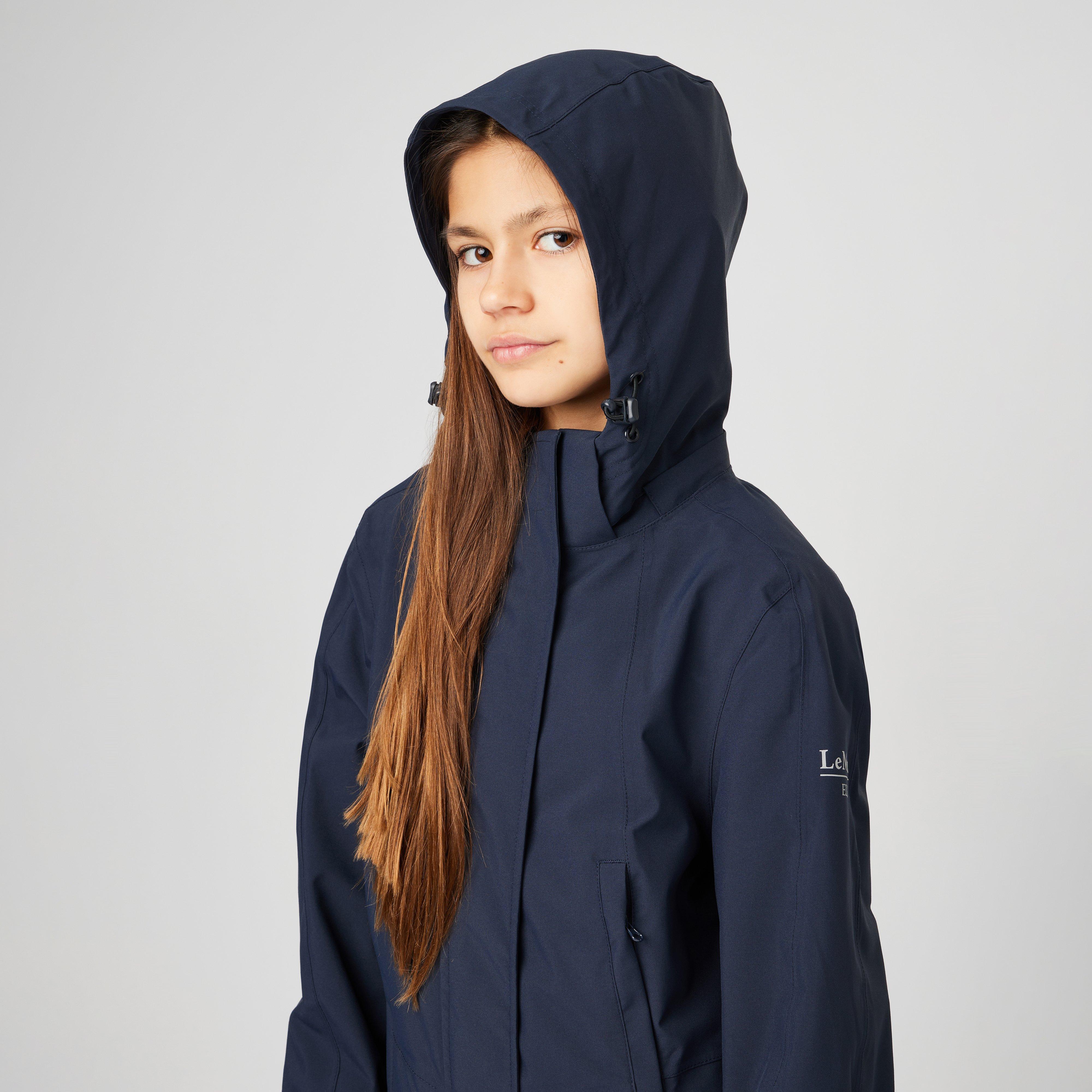 Young Rider Junior Pro Waterproof Coat Navy - Image 6