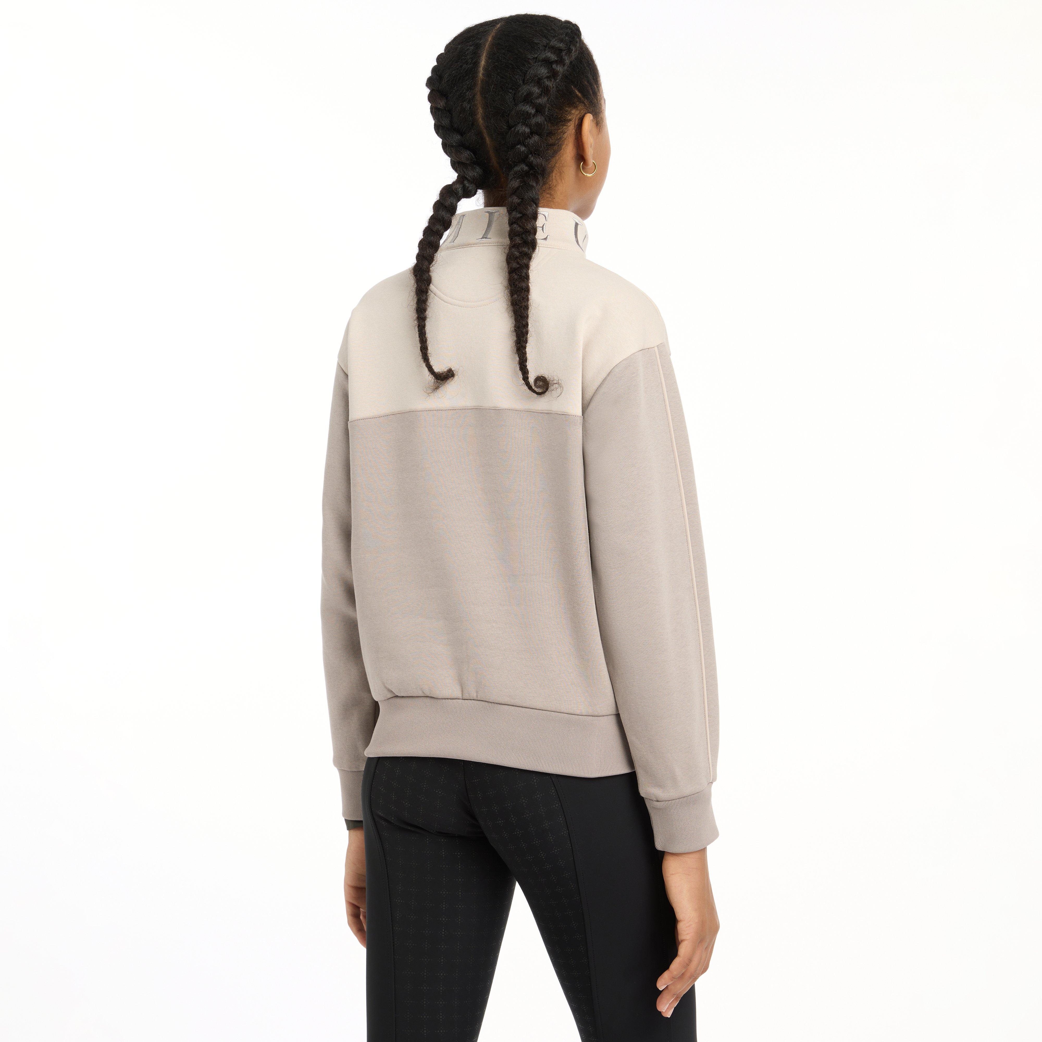 Young Rider Kate Quarter Zip Sweat Ash/Stone - Image 2