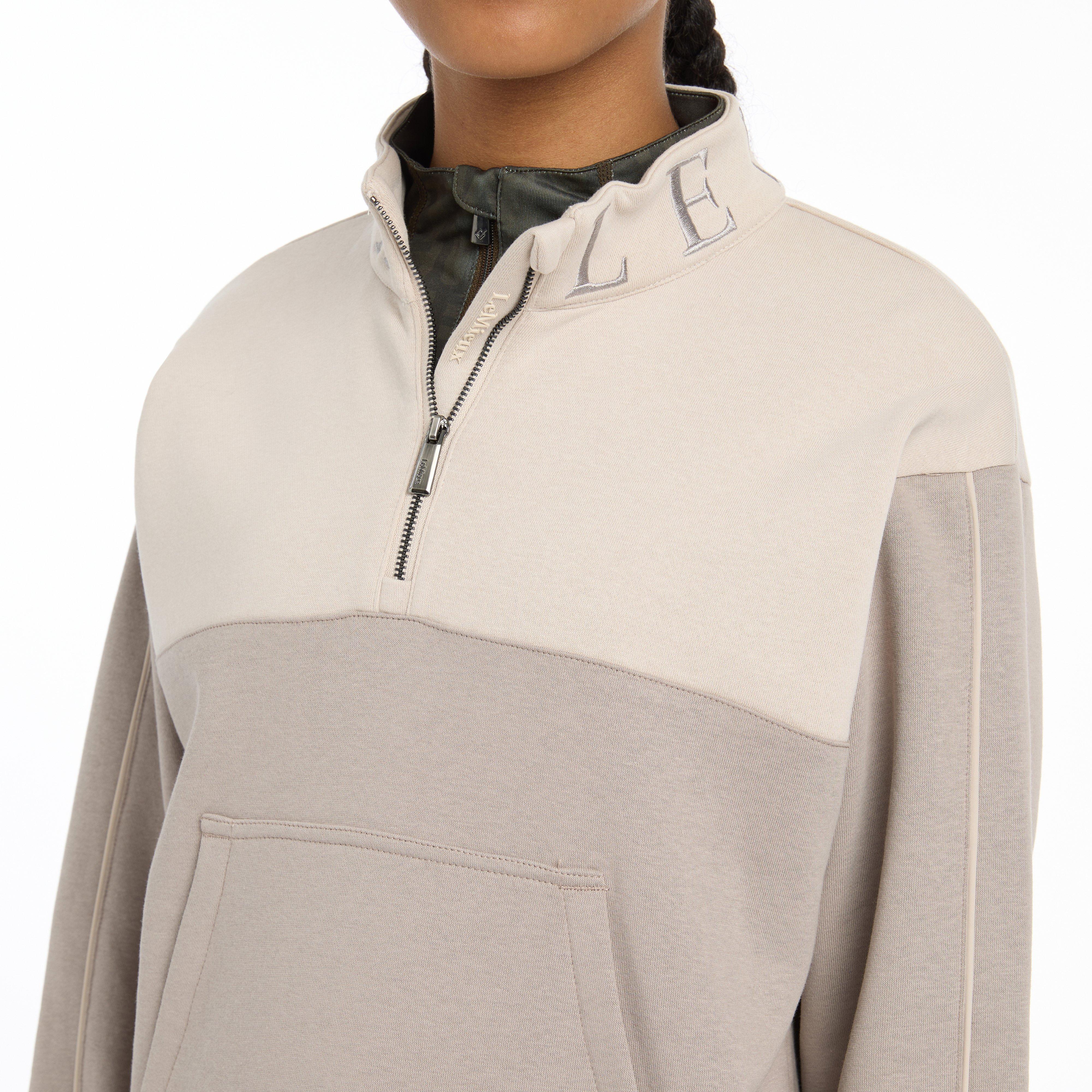 Young Rider Kate Quarter Zip Sweat Ash/Stone - Image 3