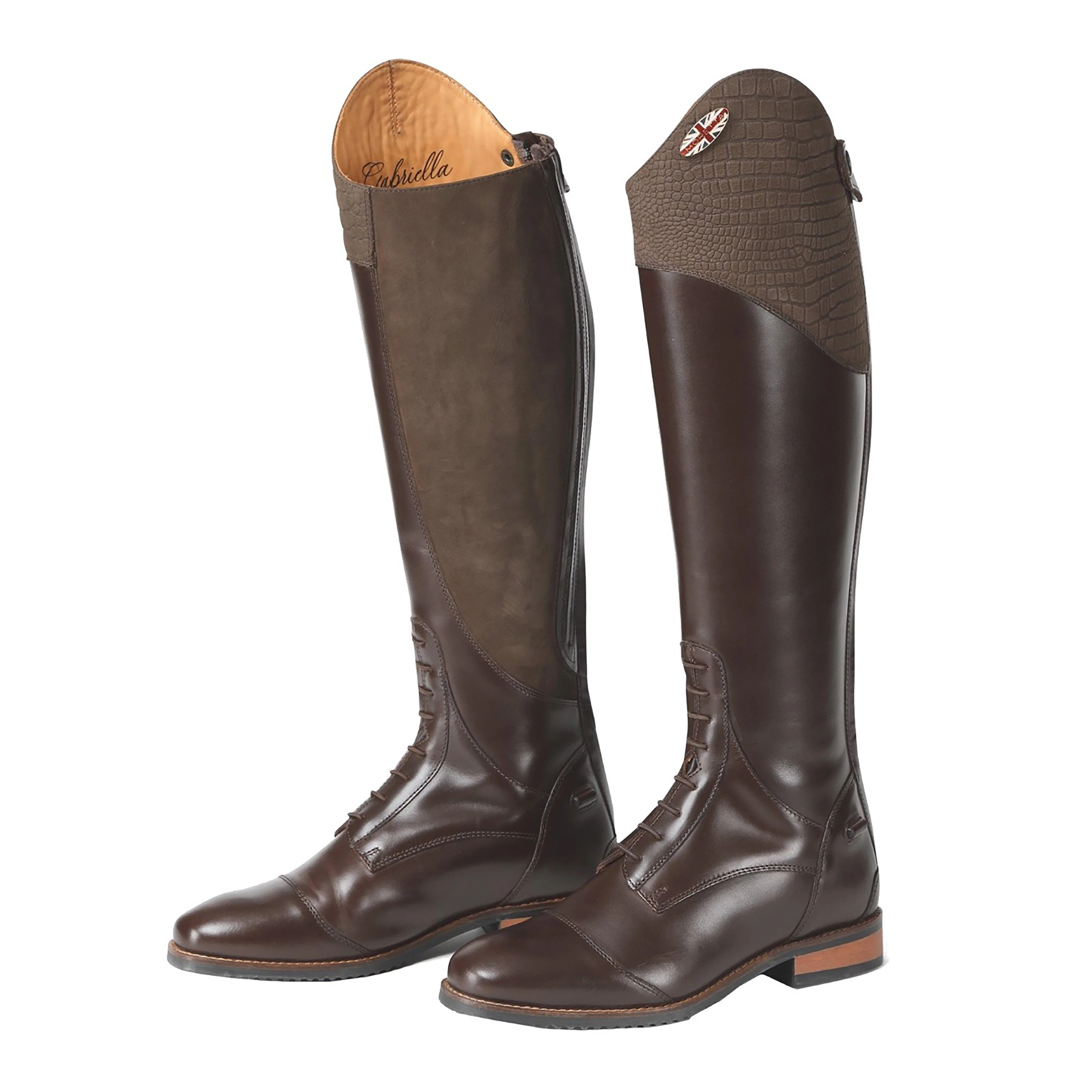 Ladies Gabriella Tall Riding Boots Brown - Image 6
