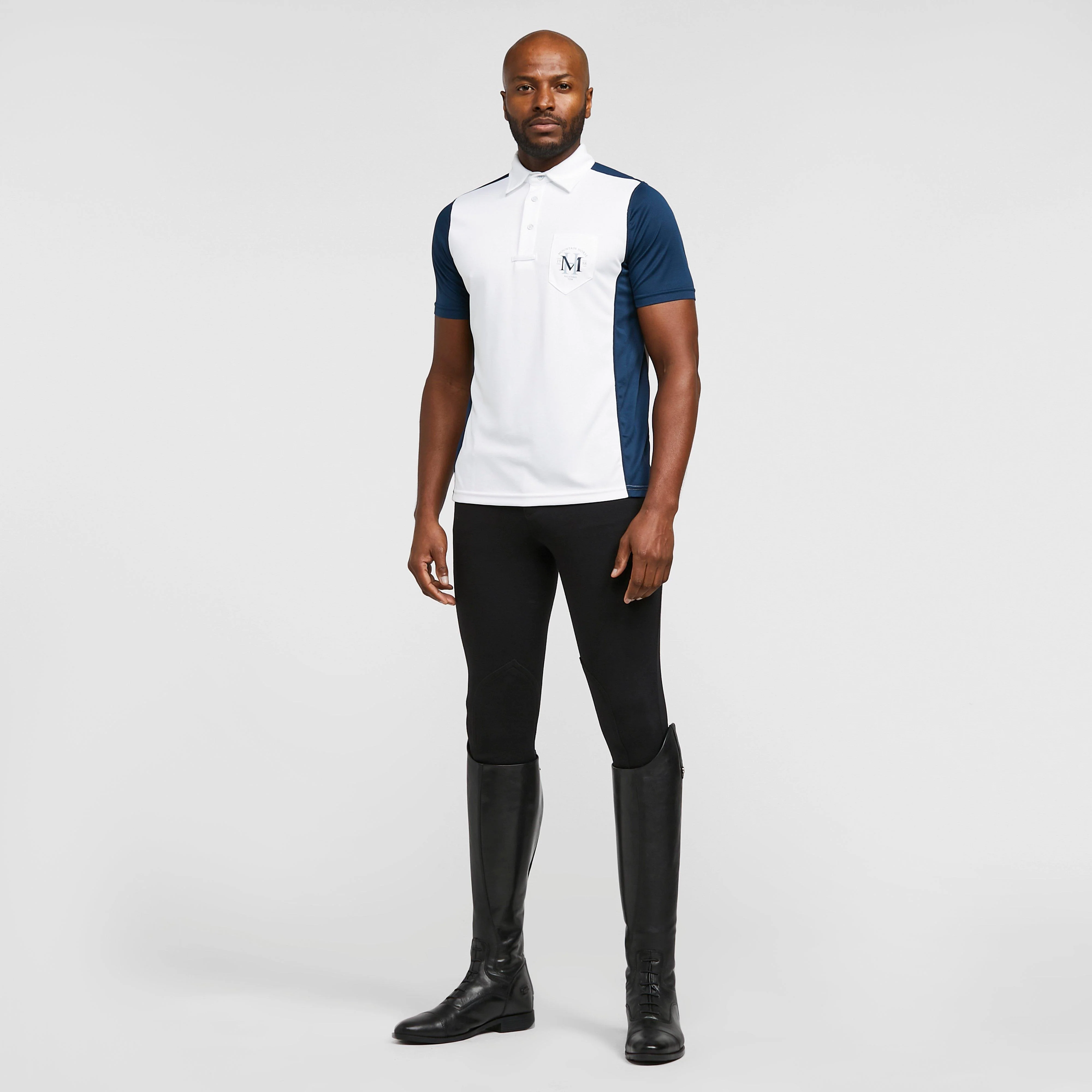 Mens Scott Tech Top White/Navy - Image 3