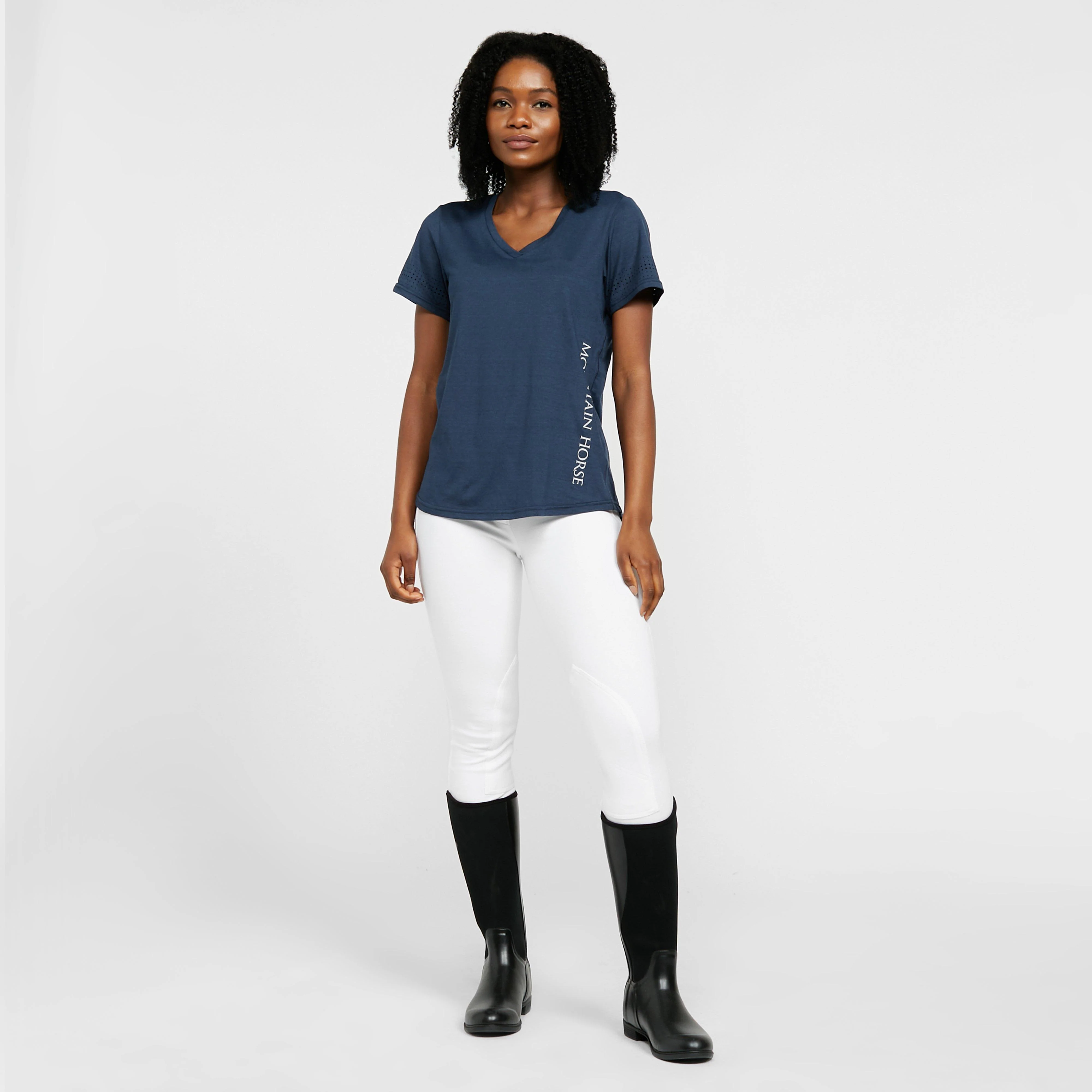 Womens Tyra Tech Top Navy - Image 3