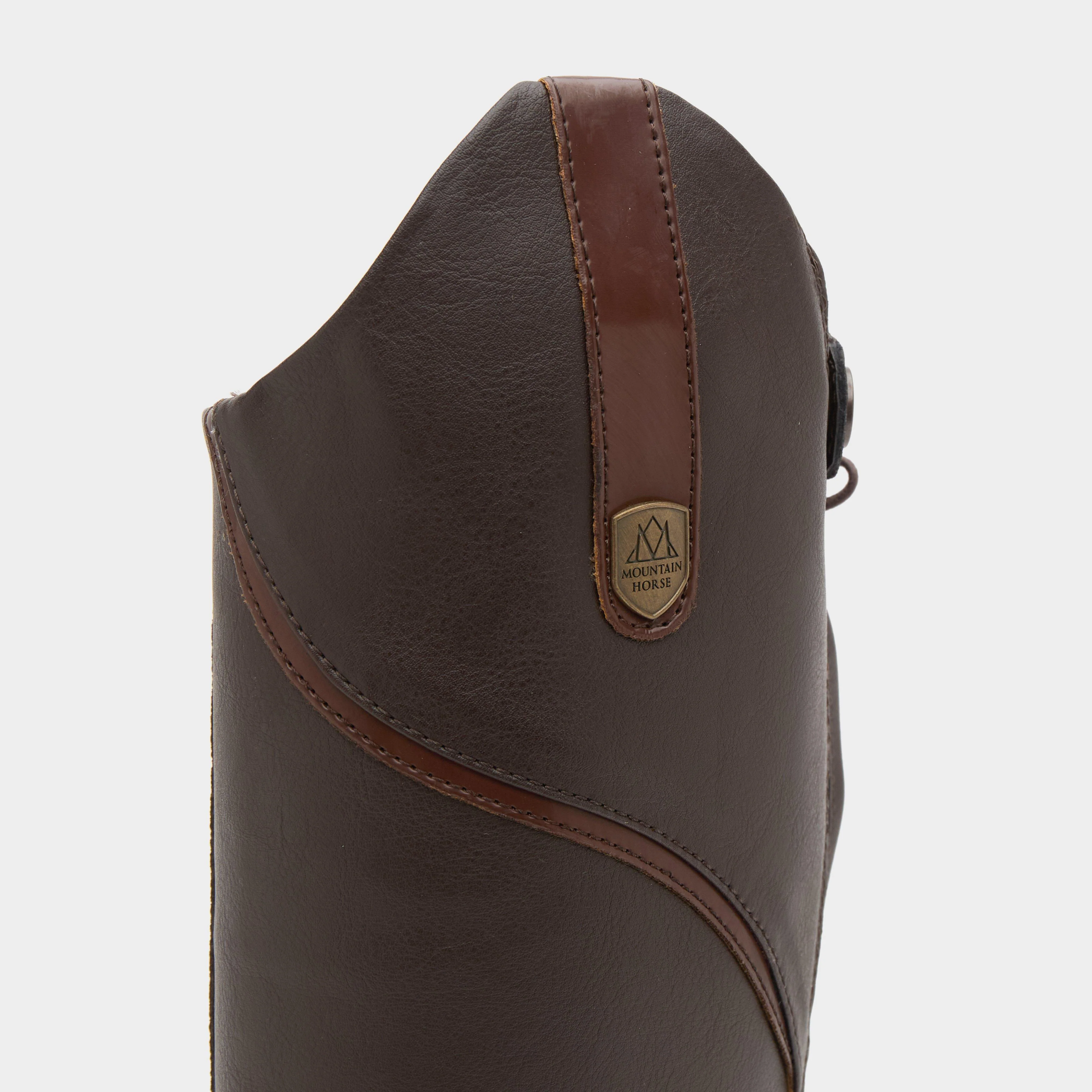 Womens Veganza Long Riding Boots Brown - Image 5
