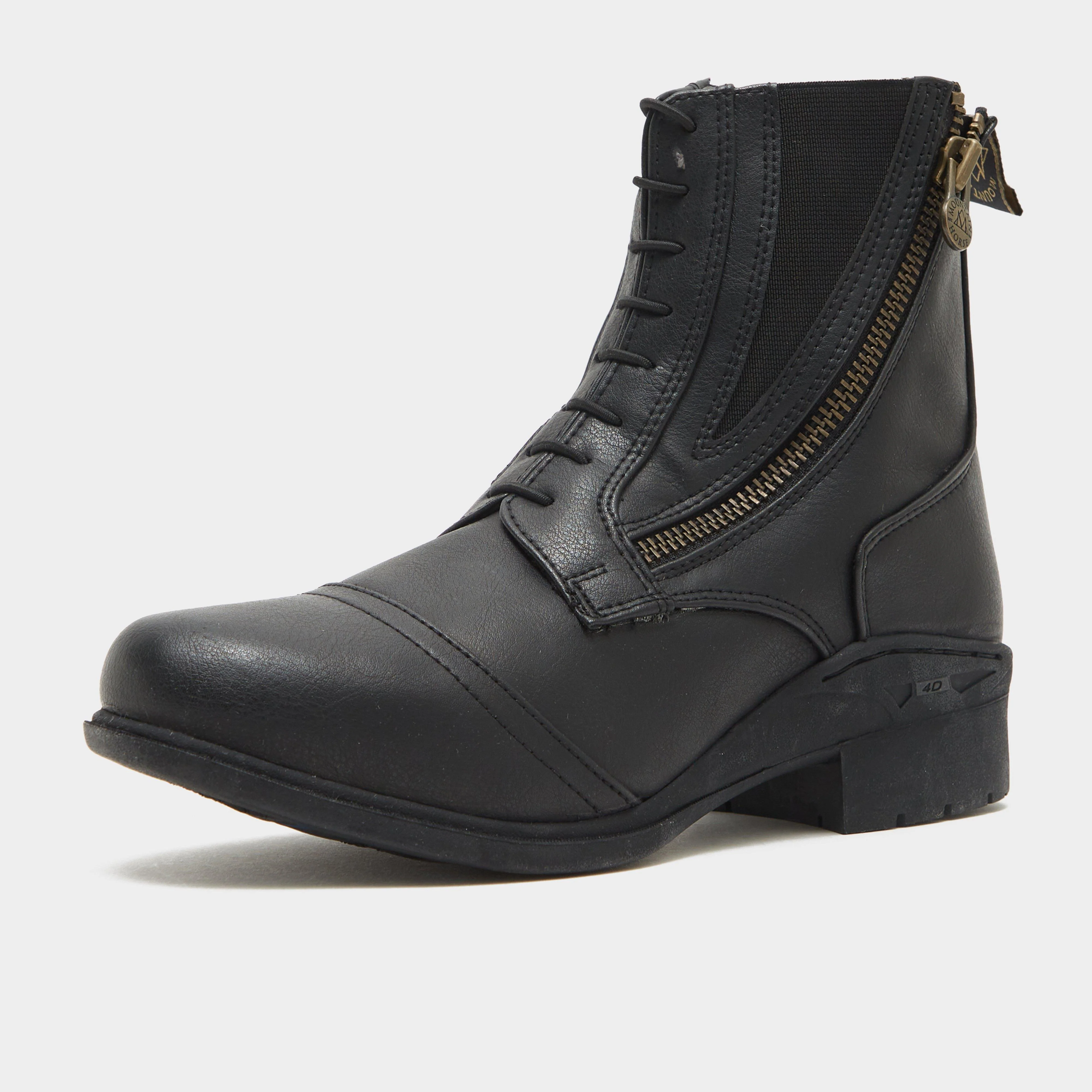 Womens Veganza Side Zip Paddock Boots Black - Image 3