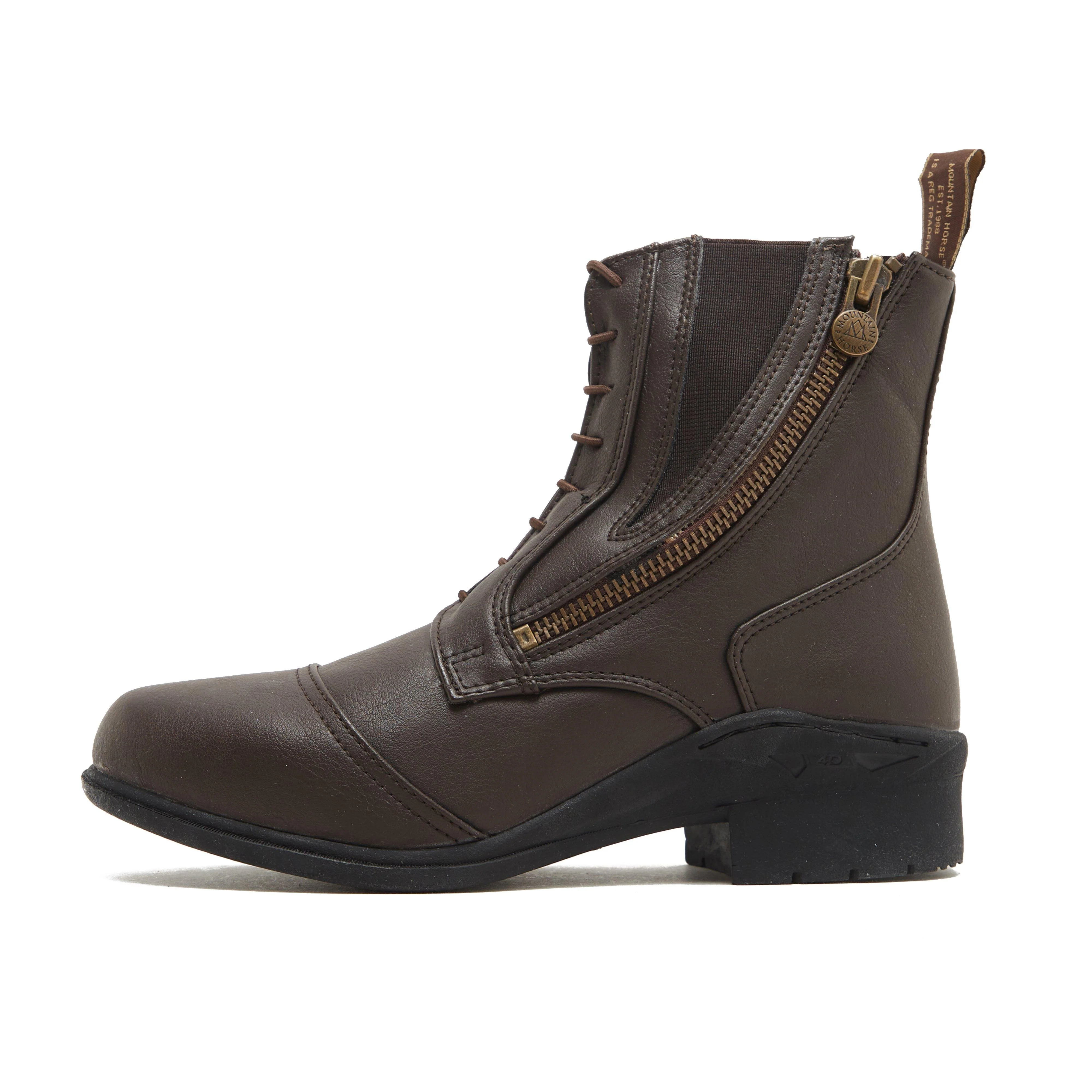 Womens Veganza Side Zip Paddock Boots Brown - Image 7