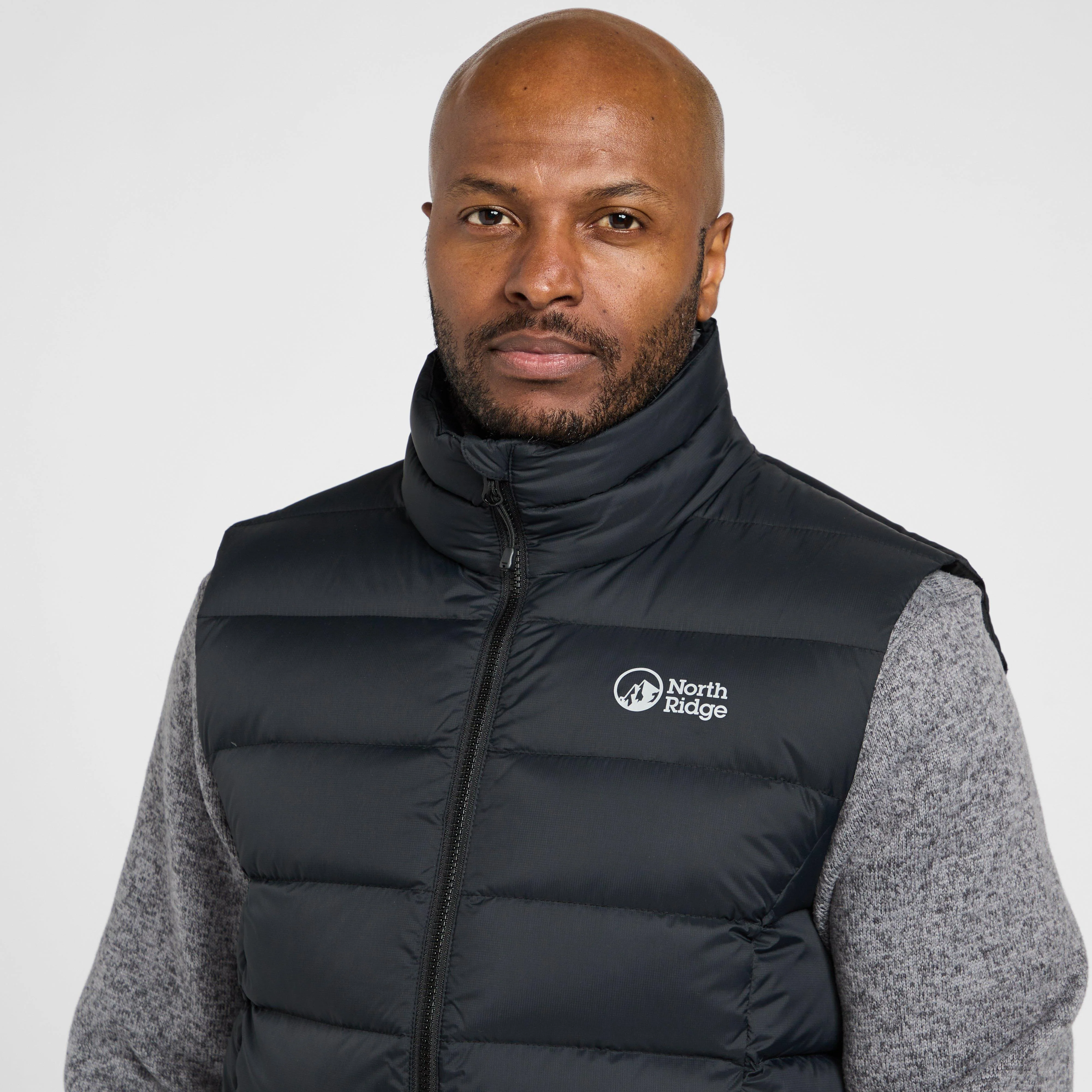 Mens Tech Down Gilet Black - Image 4