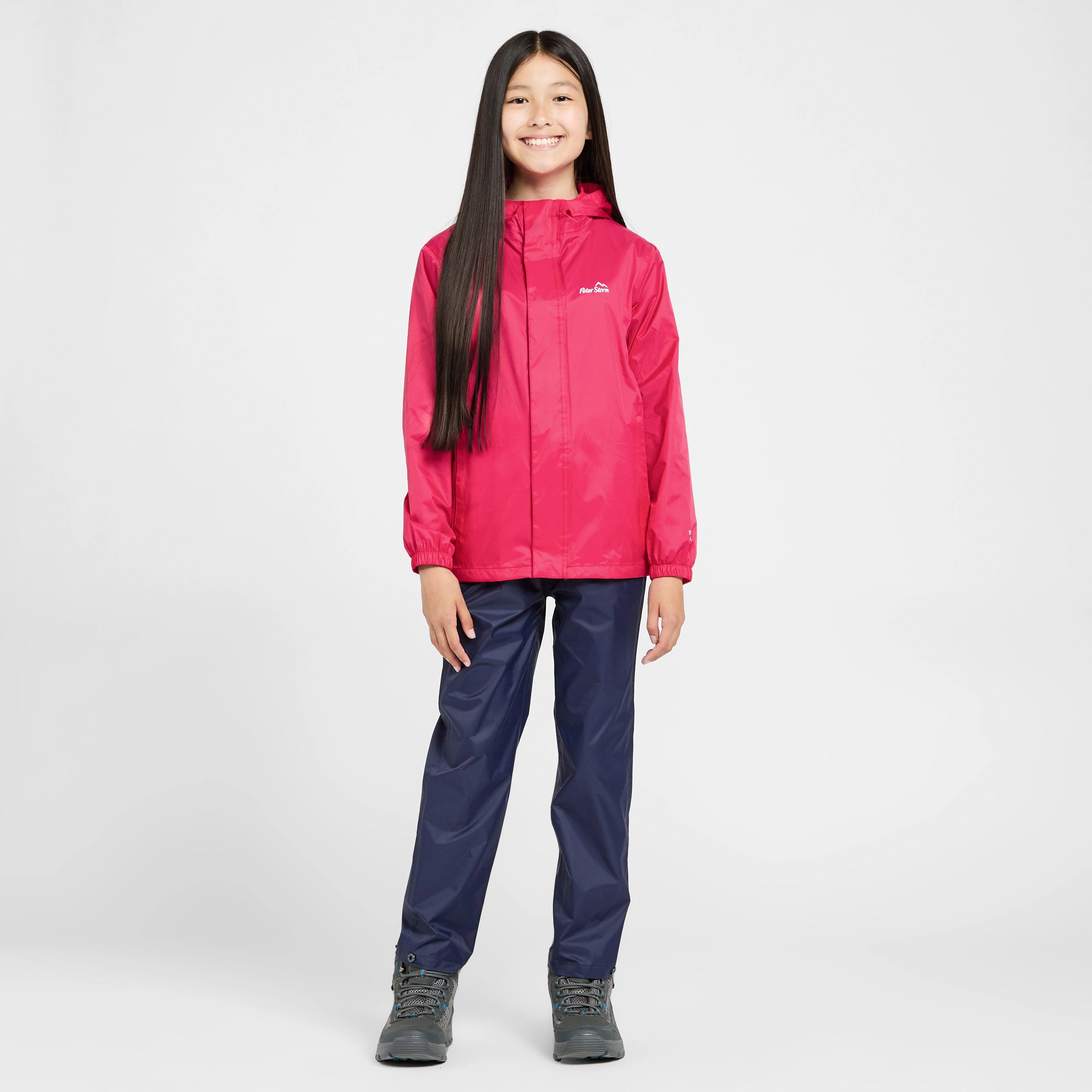 Kids Packable Waterproof Jacket Pink - Image 3