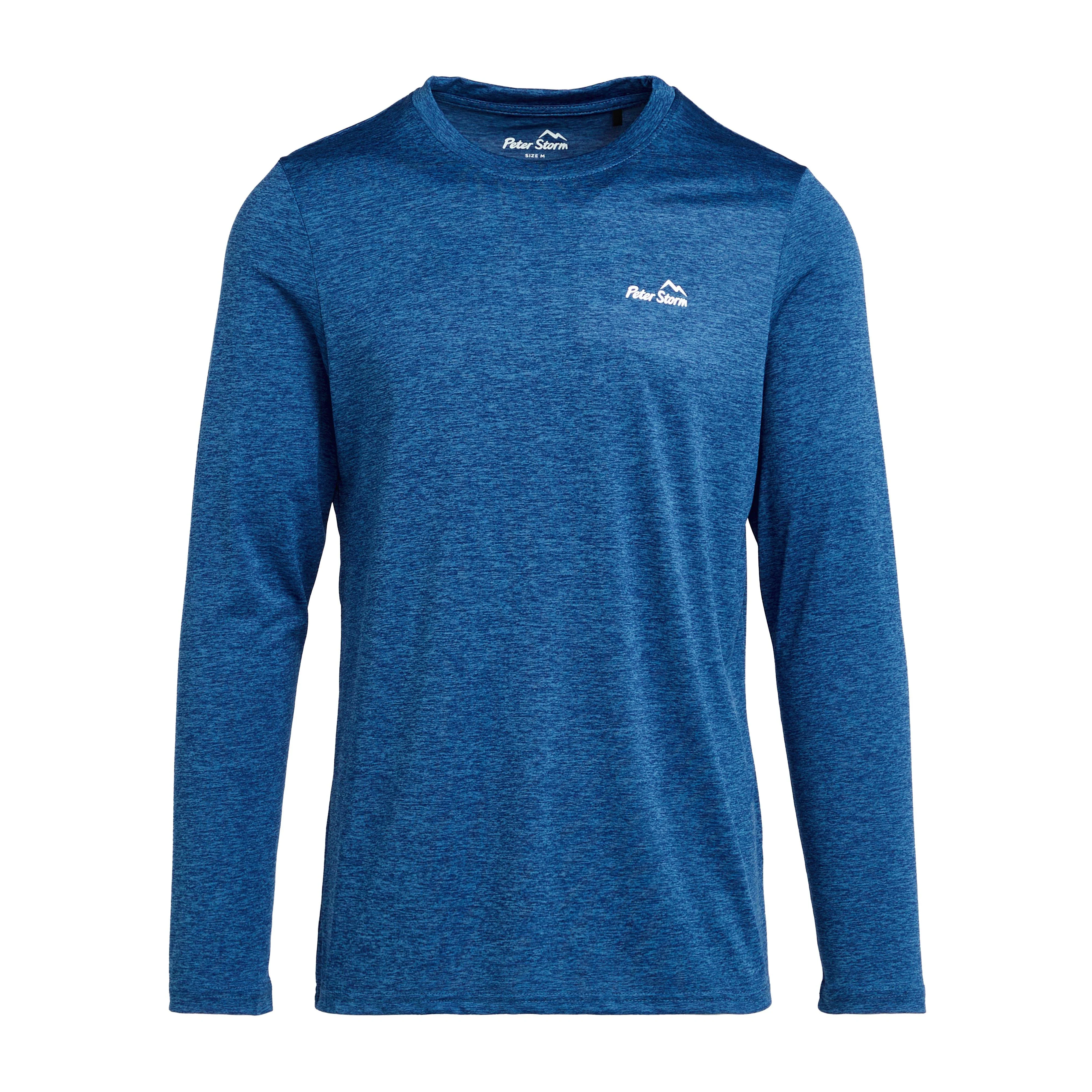 Mens Active Long Sleeve T-Shirt Blue - Image 5