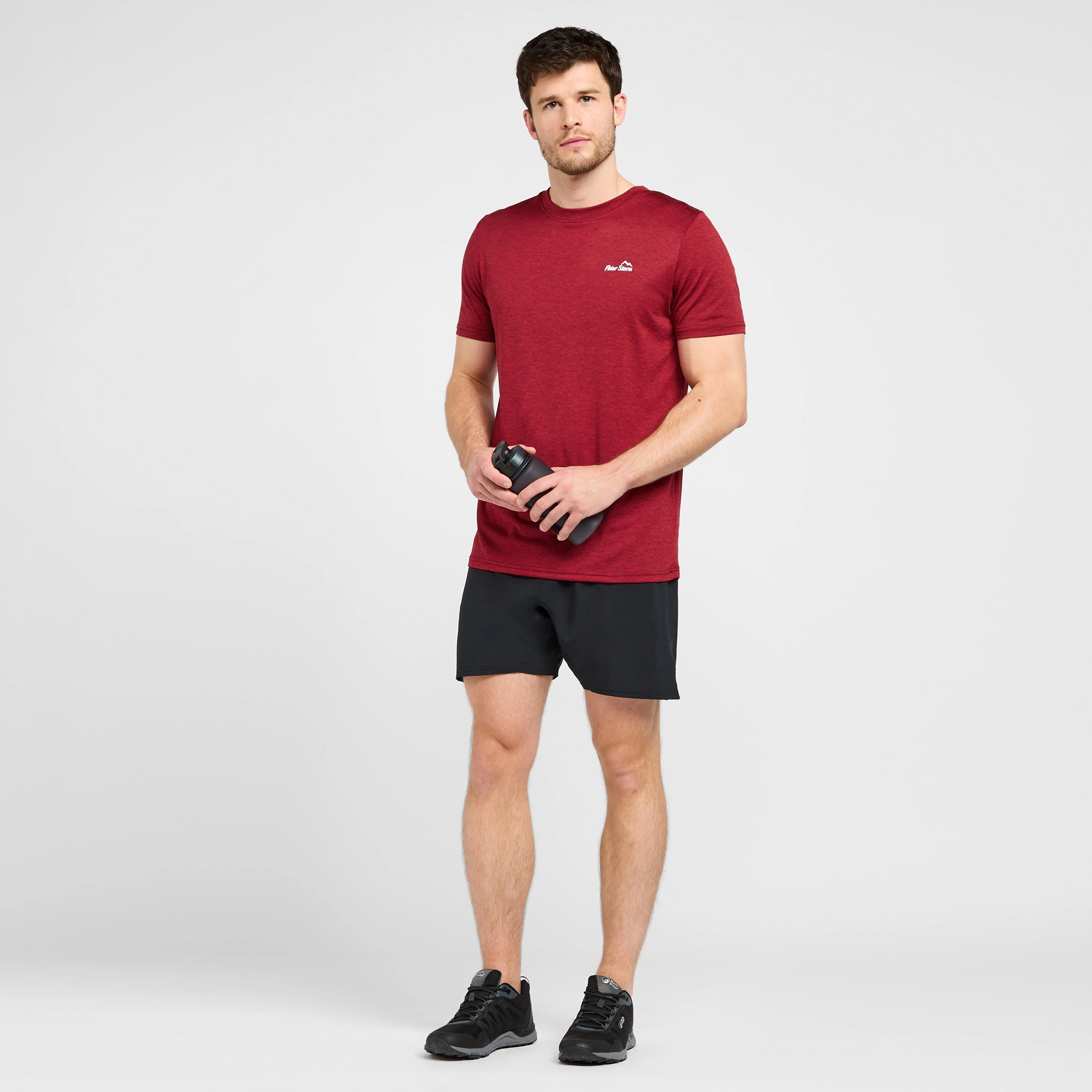 Mens Active Short Sleeve T-Shirt Red - Image 3
