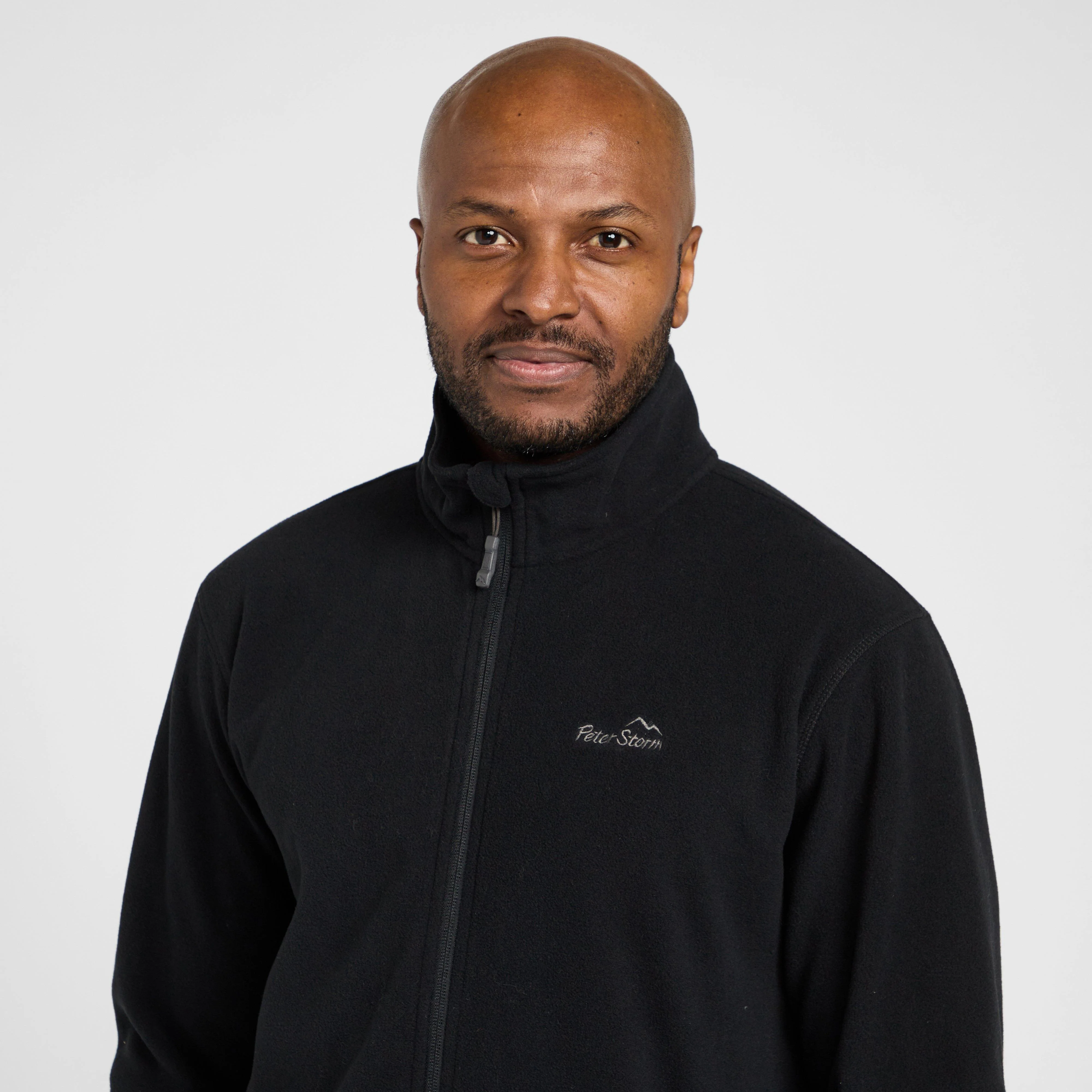 Mens Bracken Full Zip Fleece Black - Image 4