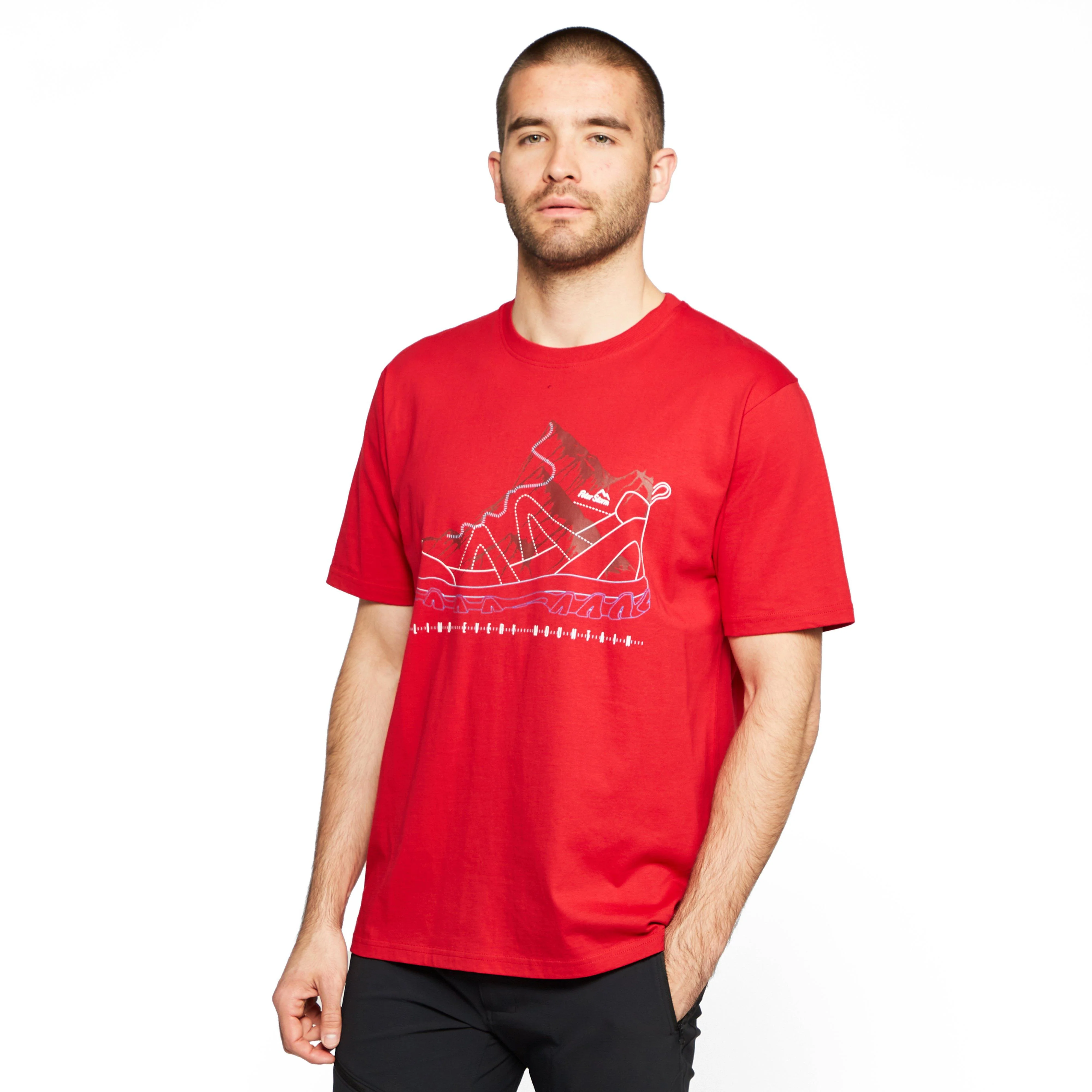Mens Climb T-Shirt Red - Image 6