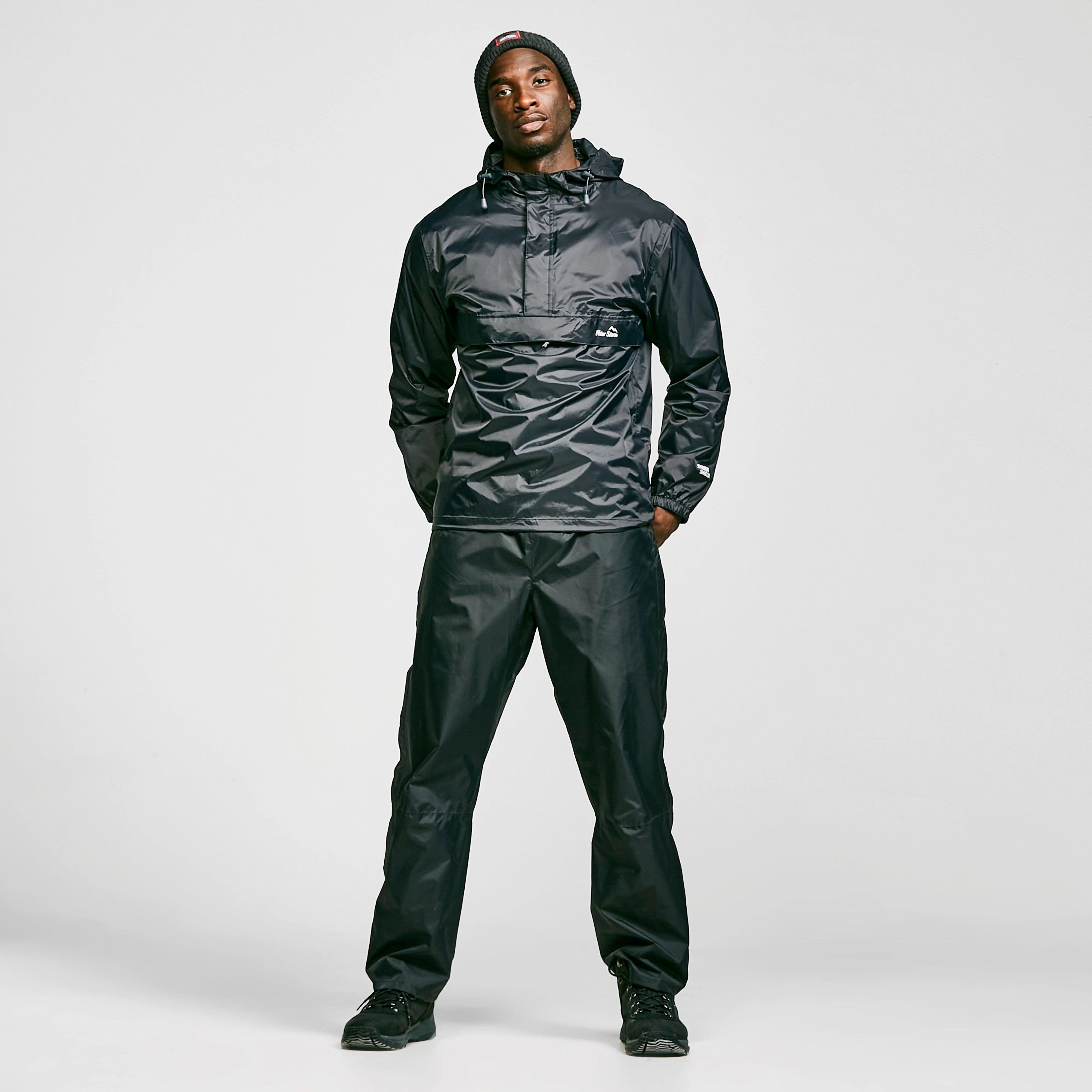 Mens Packable Cagoule Black - Image 3