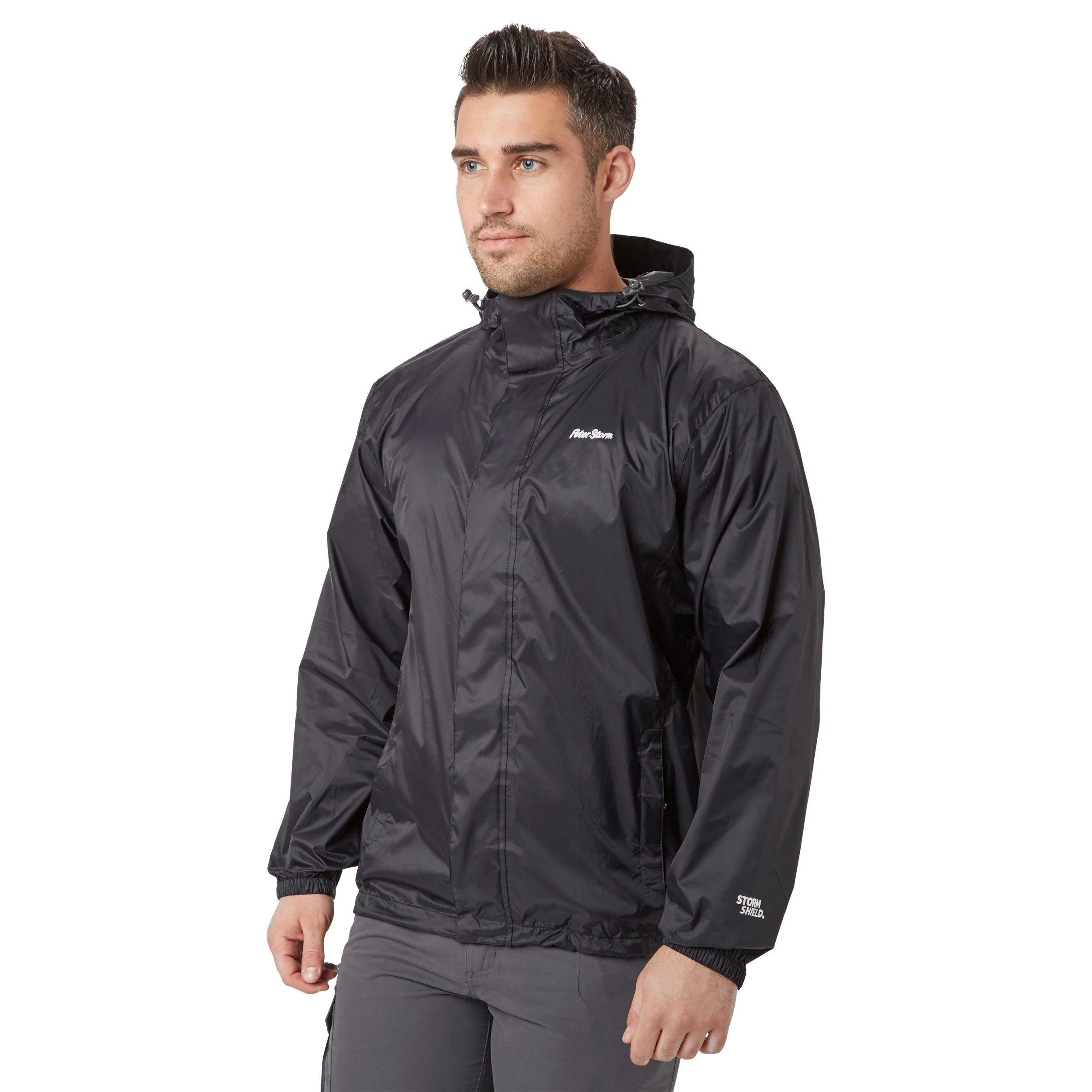Mens Packable Jacket Black - Image 10