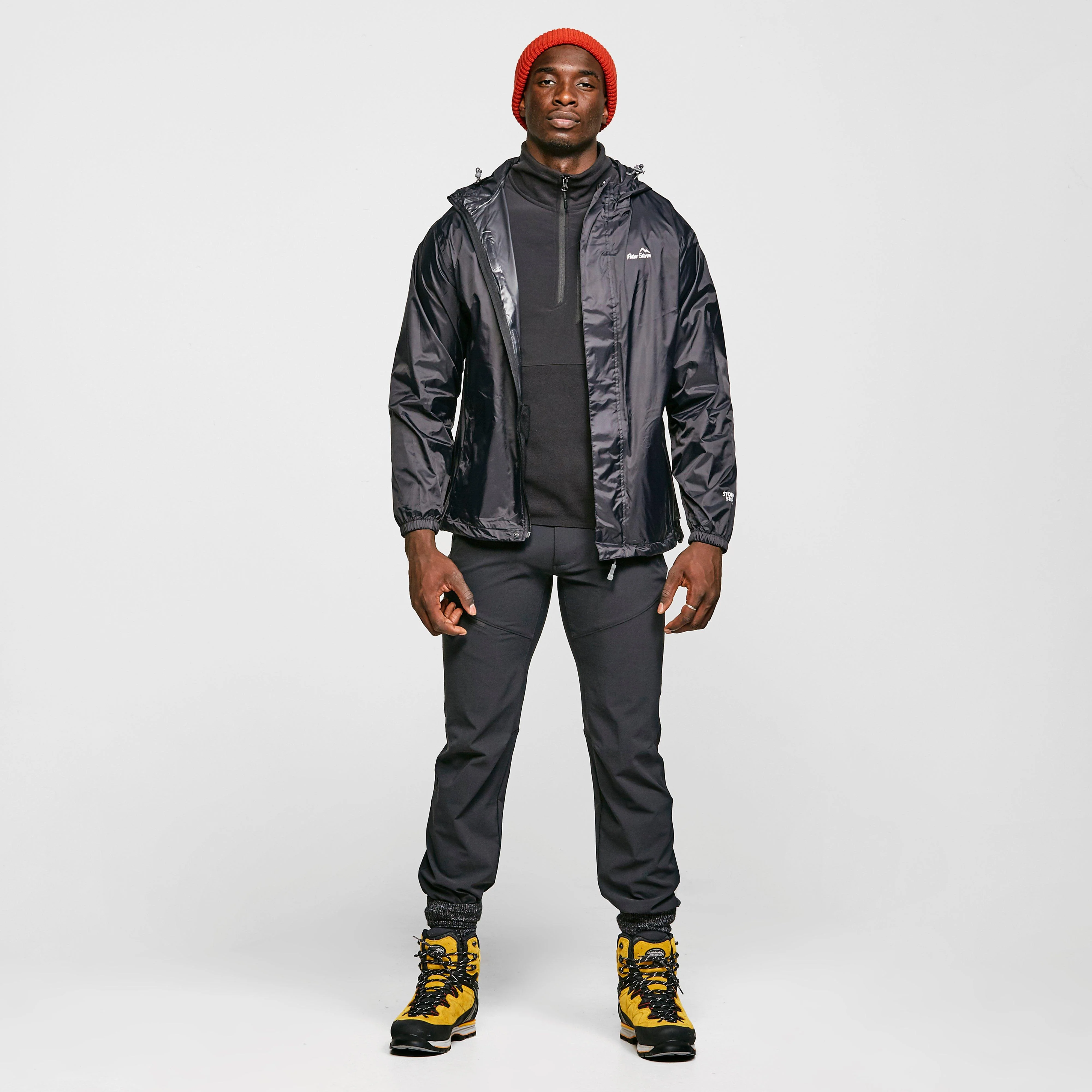Mens Packable Jacket Black - Image 3