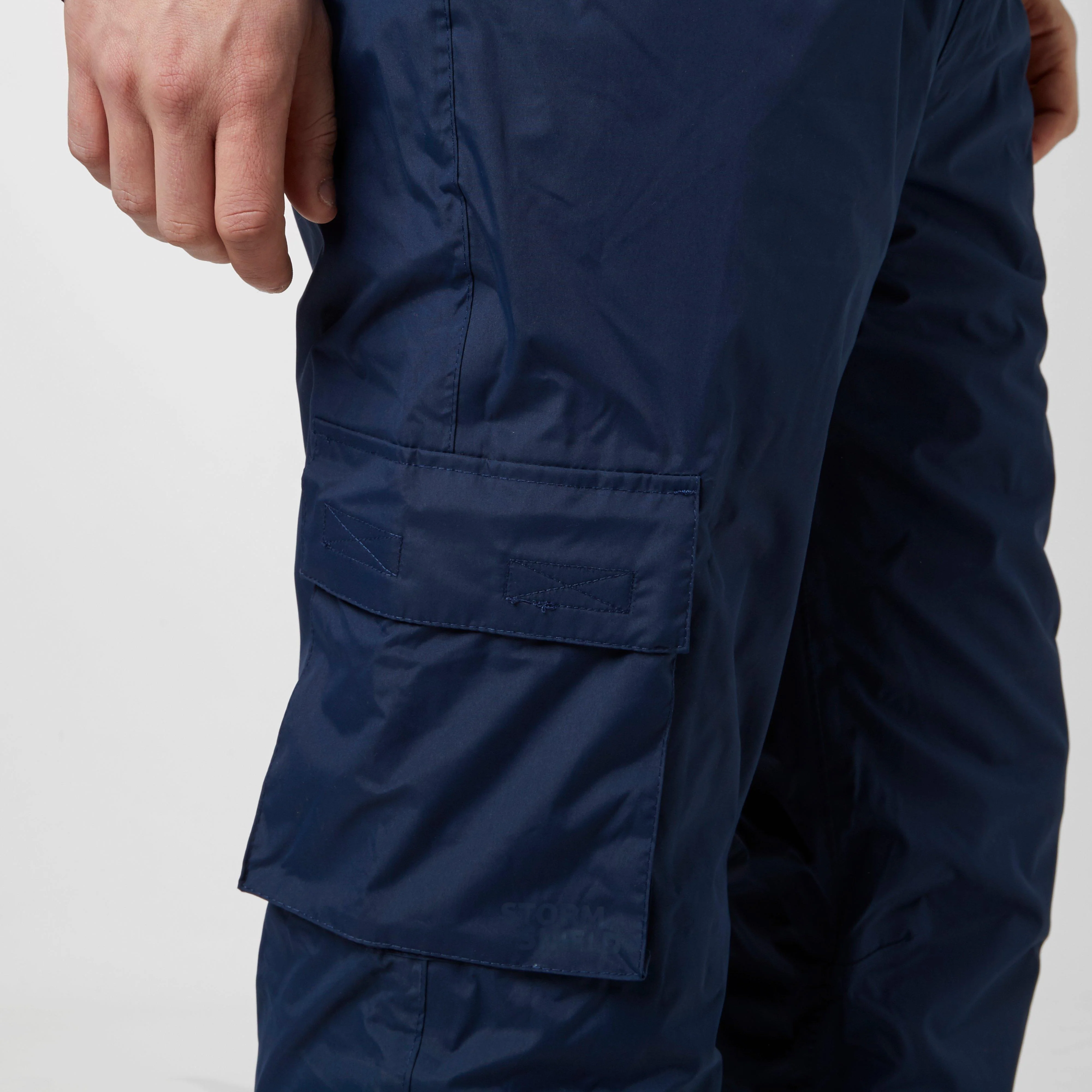 Mens Storm Waterproof Trousers Navy - Image 4