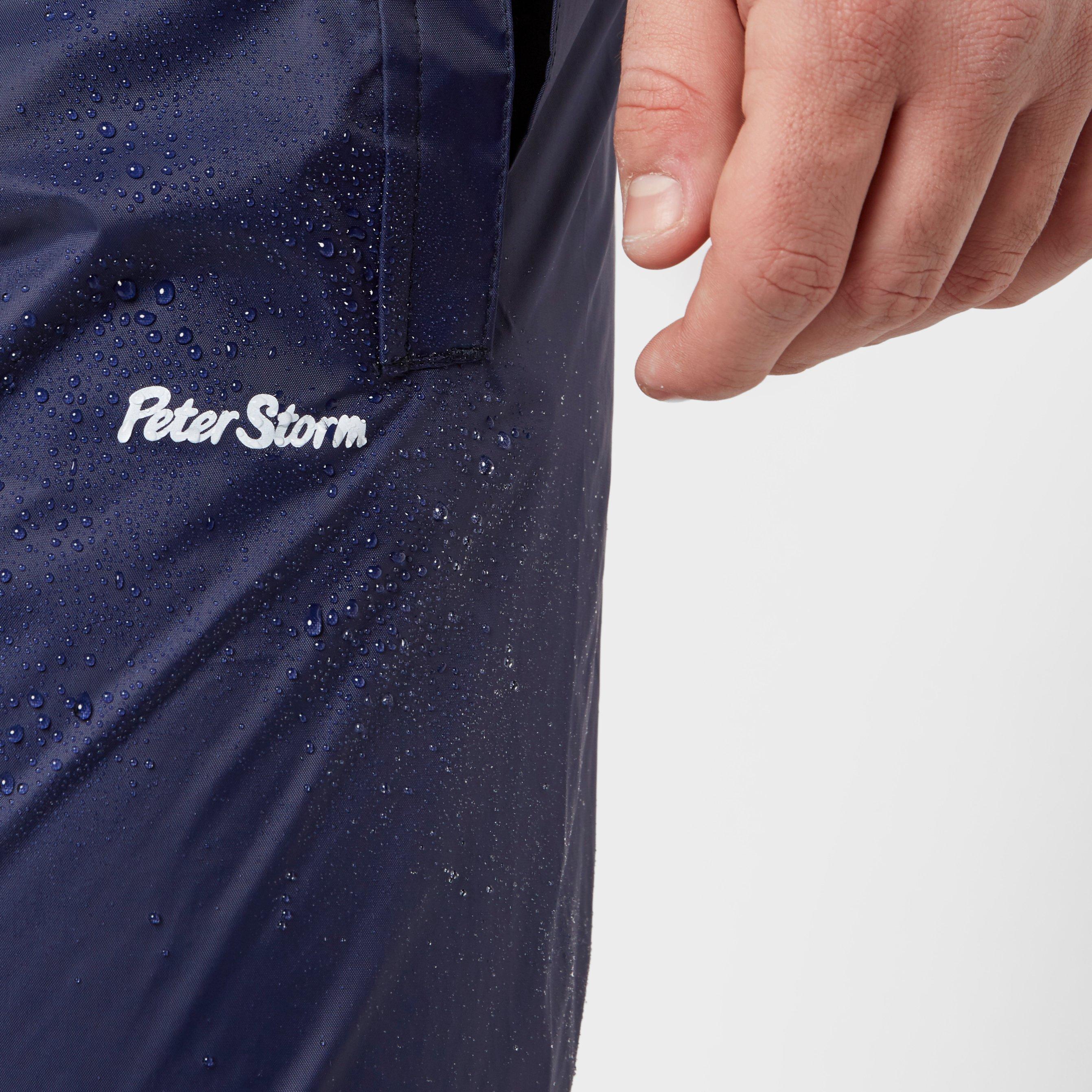Mens Waterproof Packable Pants Navy - Image 4