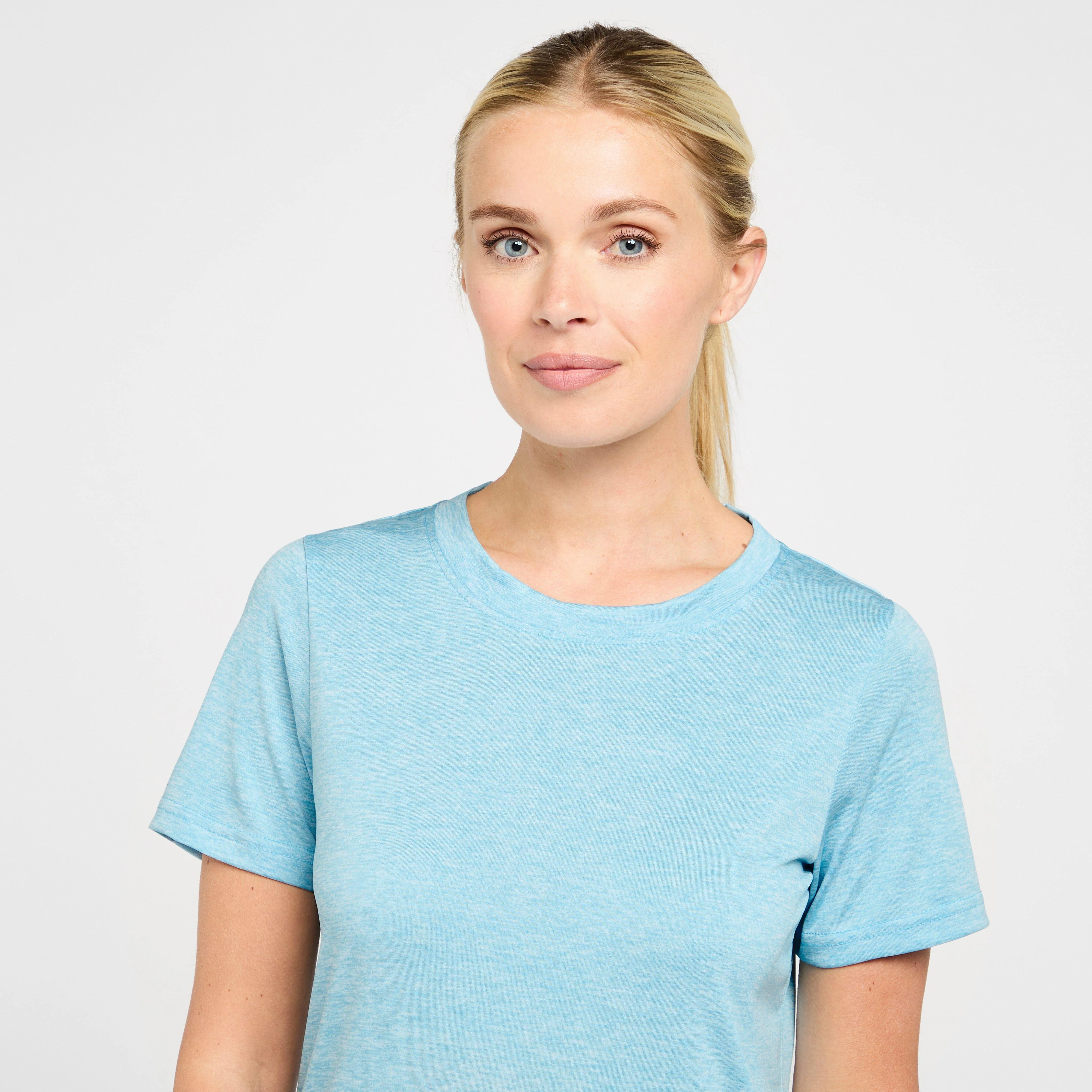Womens Active Short Sleeve T-Shirt Blue - Image 4