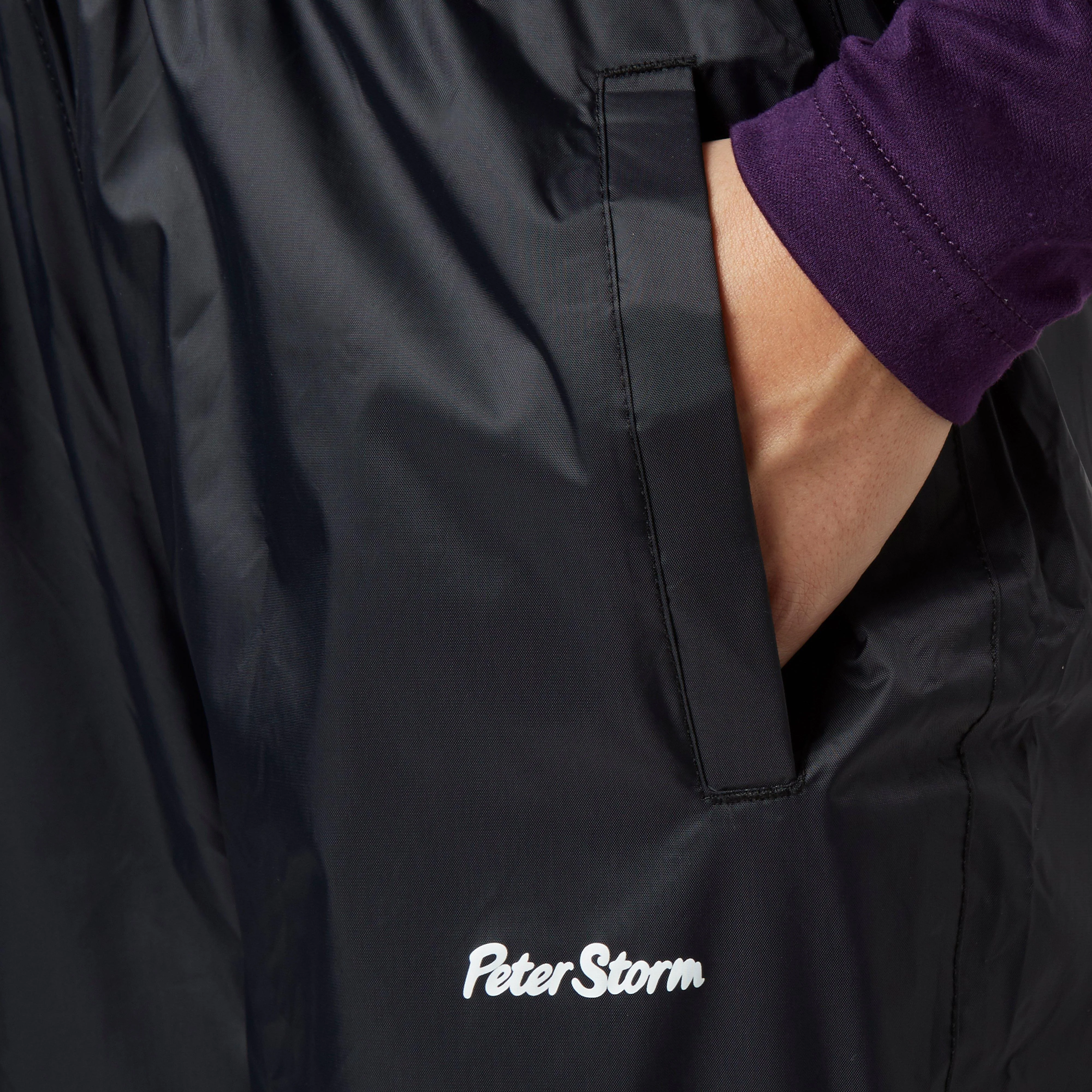Womens Packable Waterproof Pants Black - Image 4