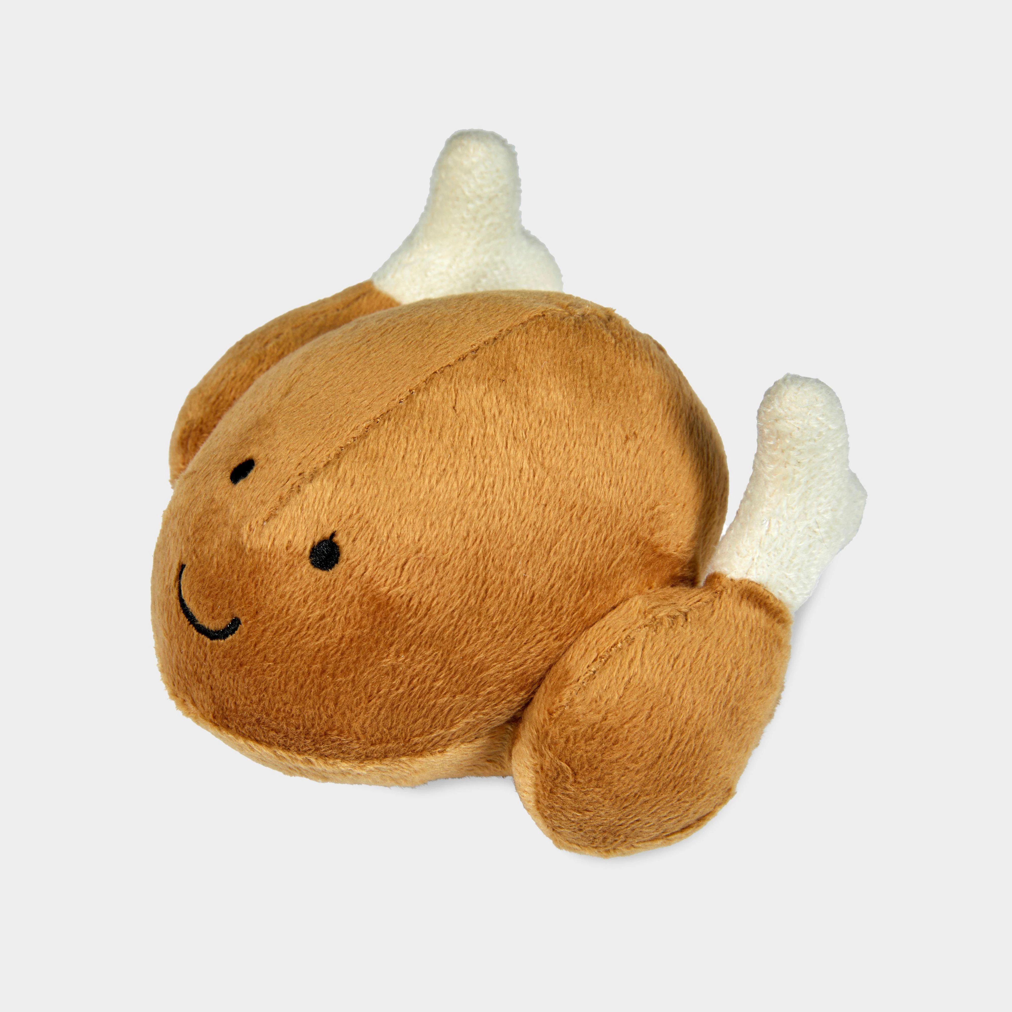 Foodie Faces Plush Roast Chicken Dog Toy - Image 4