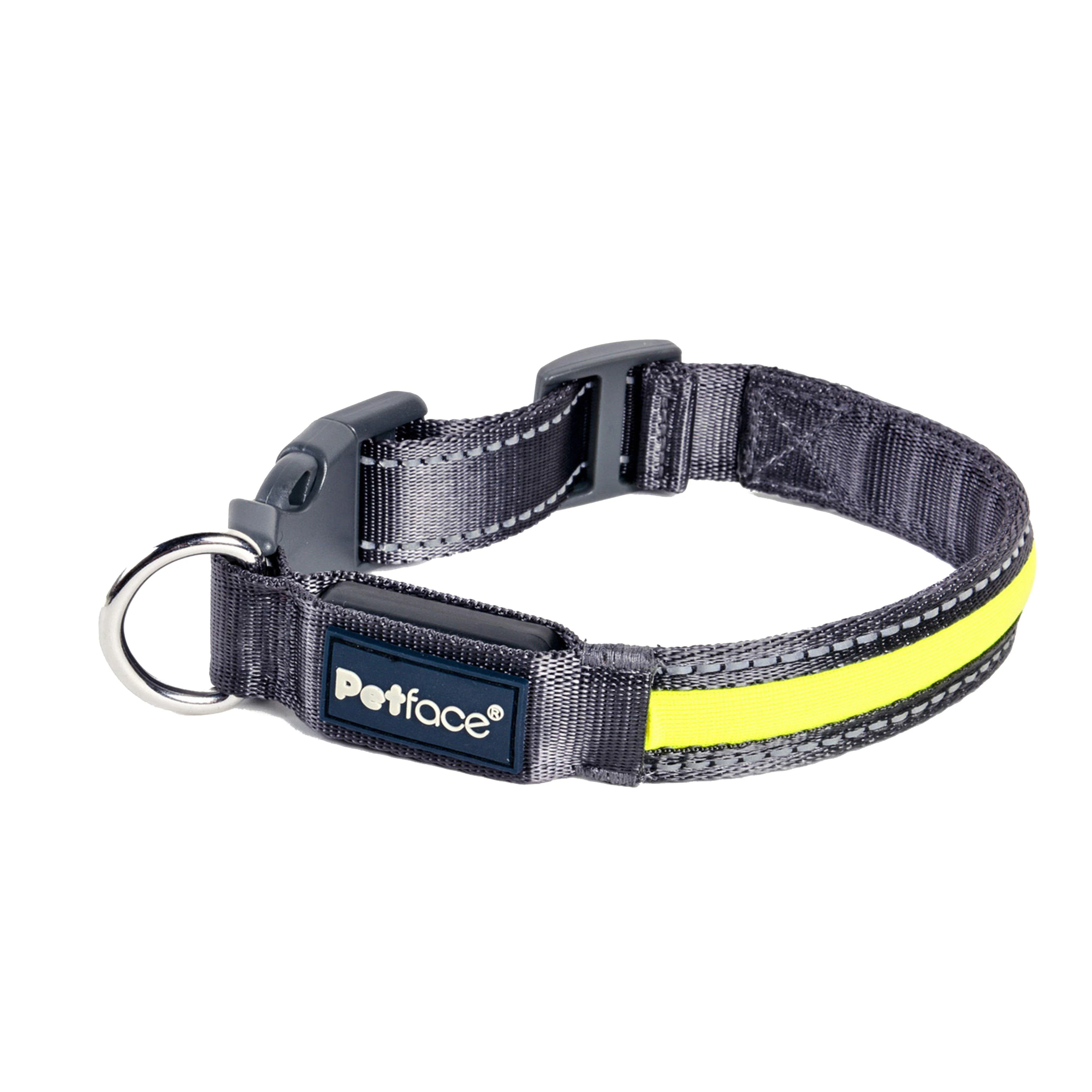 Reflective Flashing Dog Collar Yellow L - Image 5