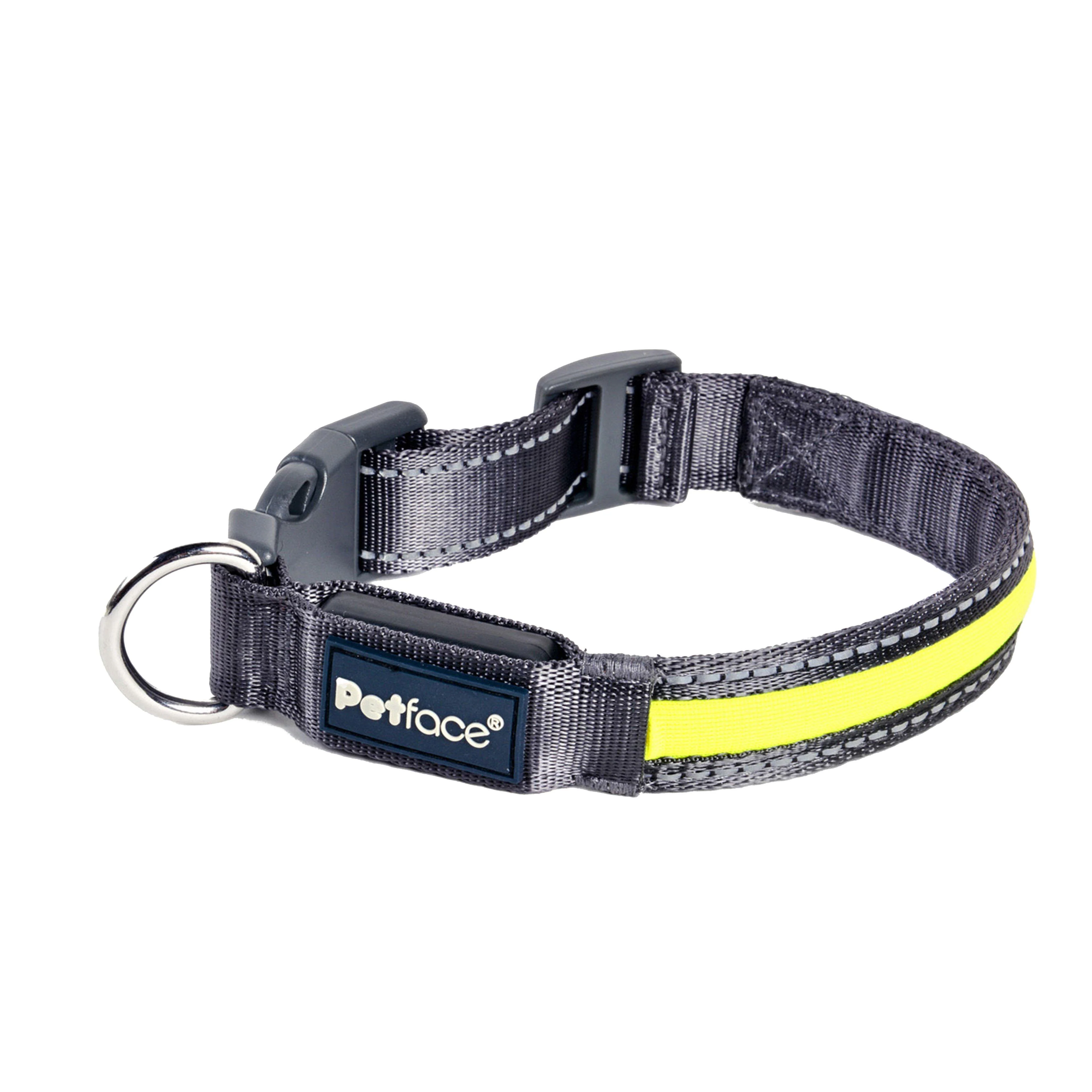 Reflective Flashing Dog Collar Yellow M - Image 5