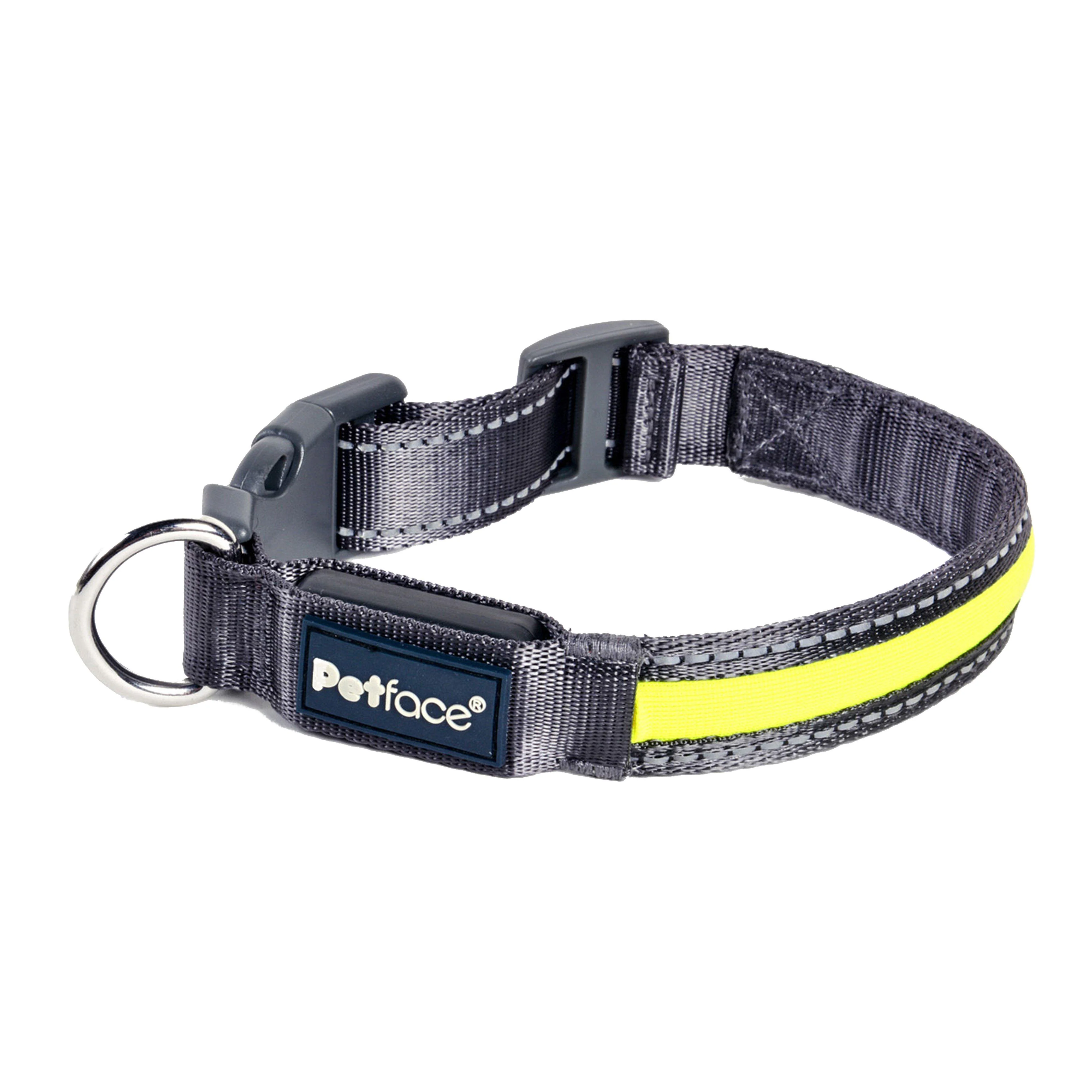 Reflective Flashing Dog Collar Yellow S - Image 5