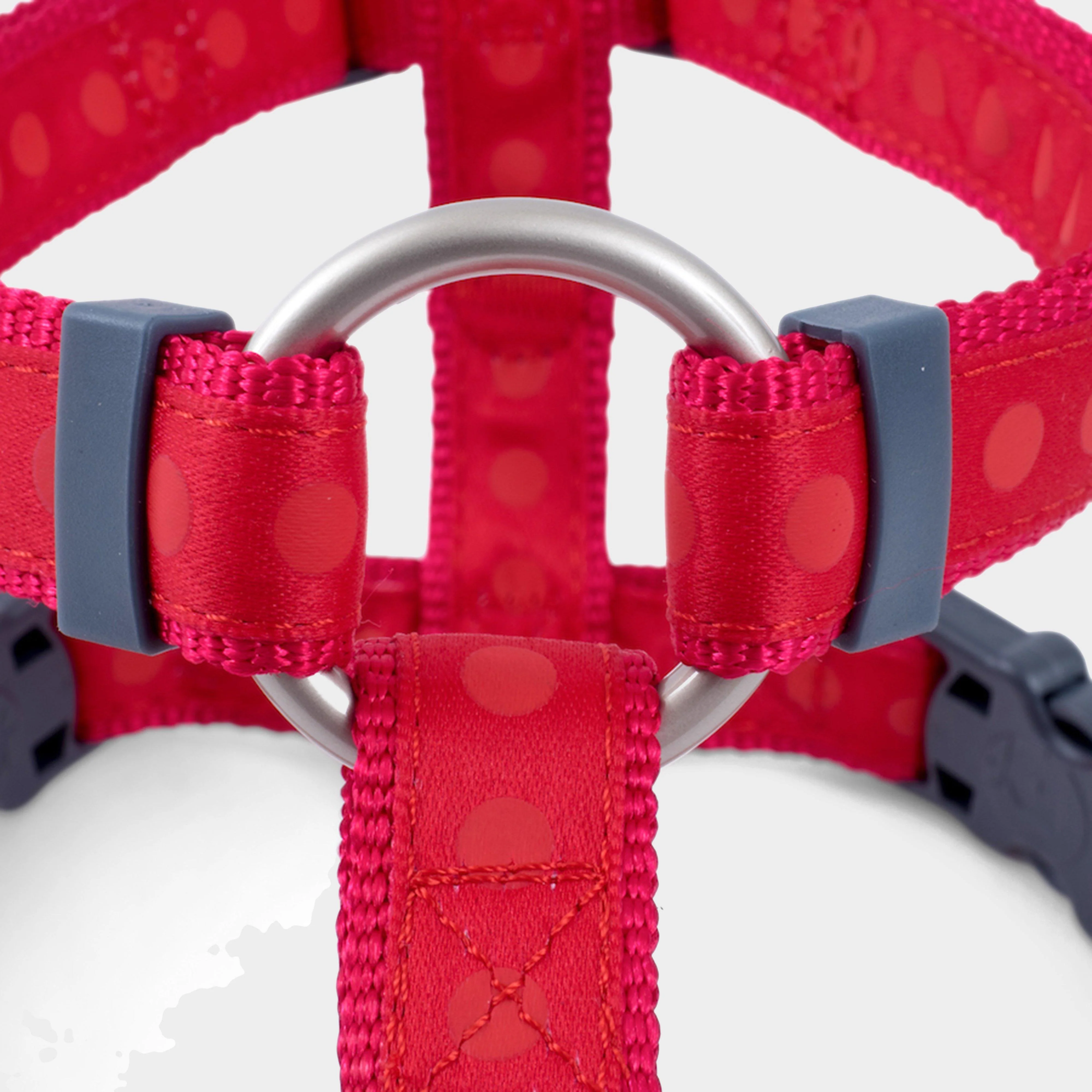 Tonal Dots Dog Harness Red L - Image 2