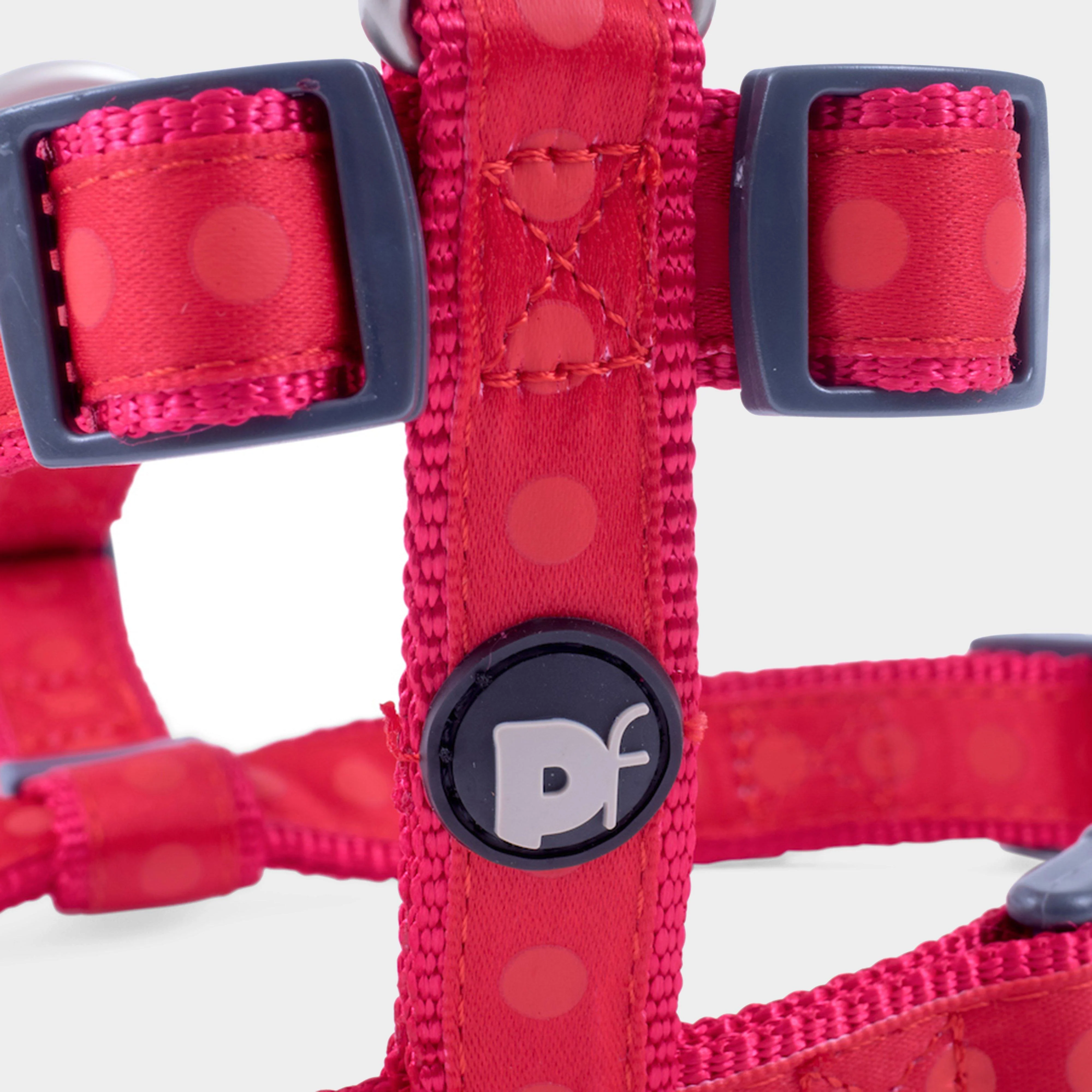 Tonal Dots Dog Harness Red L - Image 4