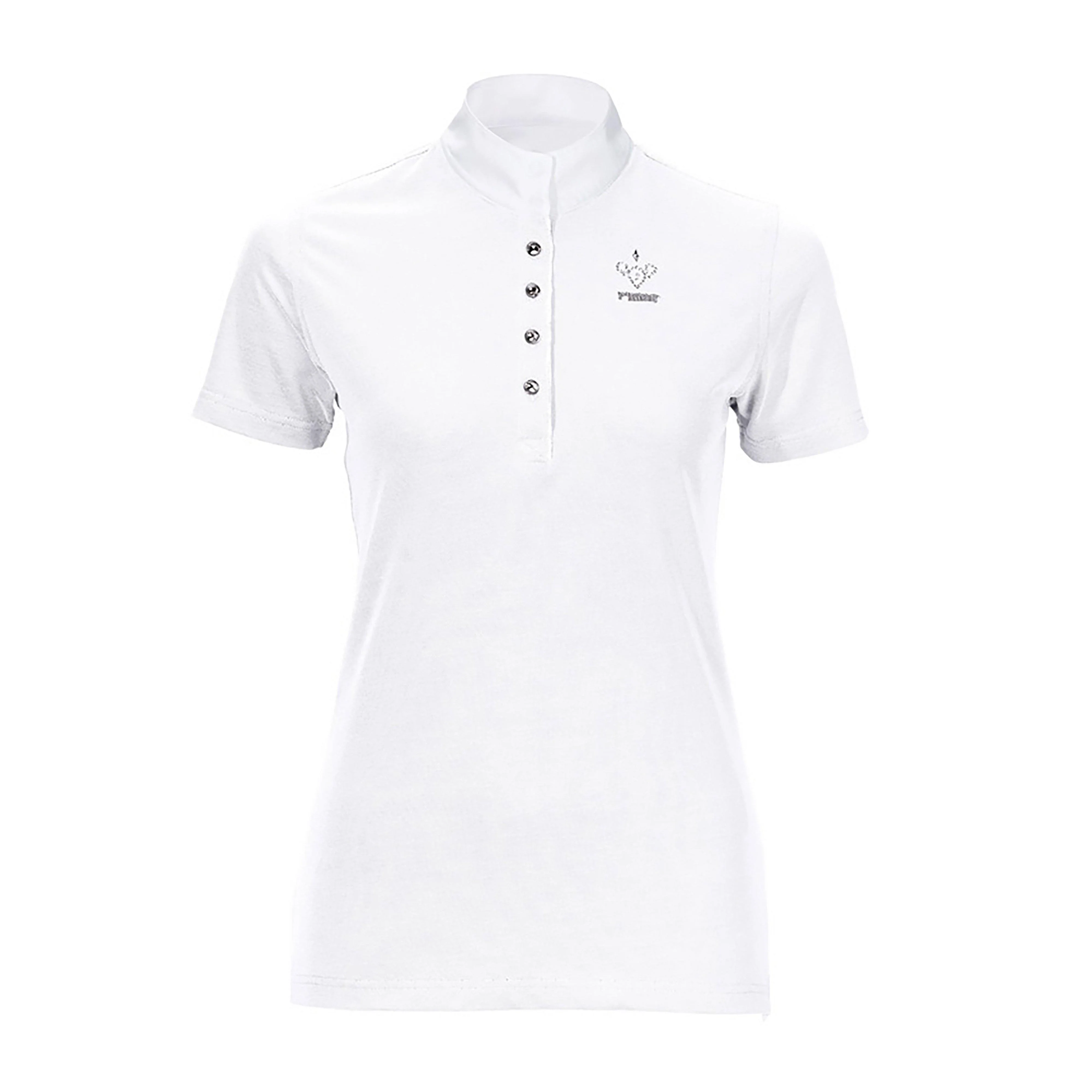 Ladies Damen Half Sleeve Competition Shirt White - Image 3