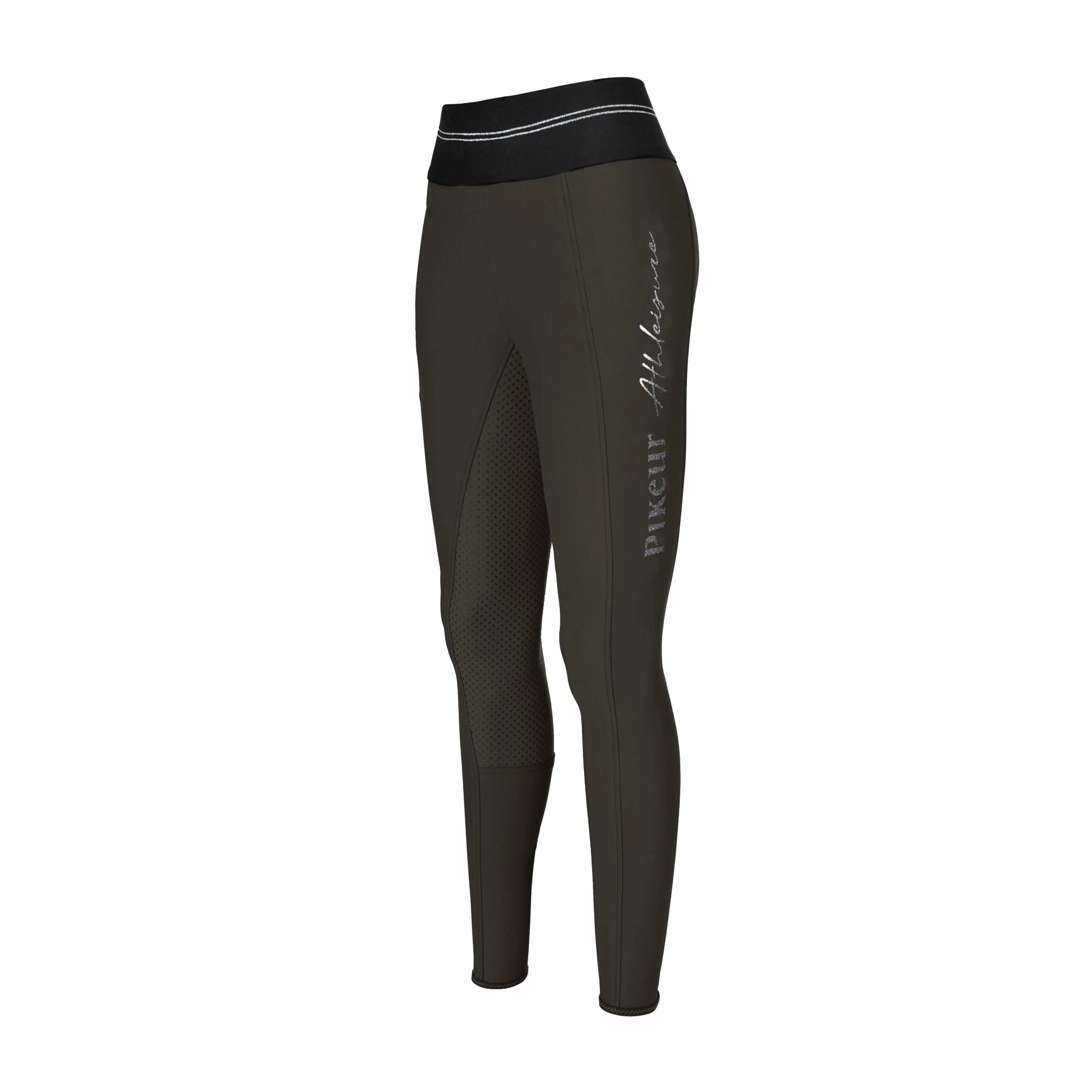 Womens Gia Full Seat Grip Riding Tights Black Olive - Image 3