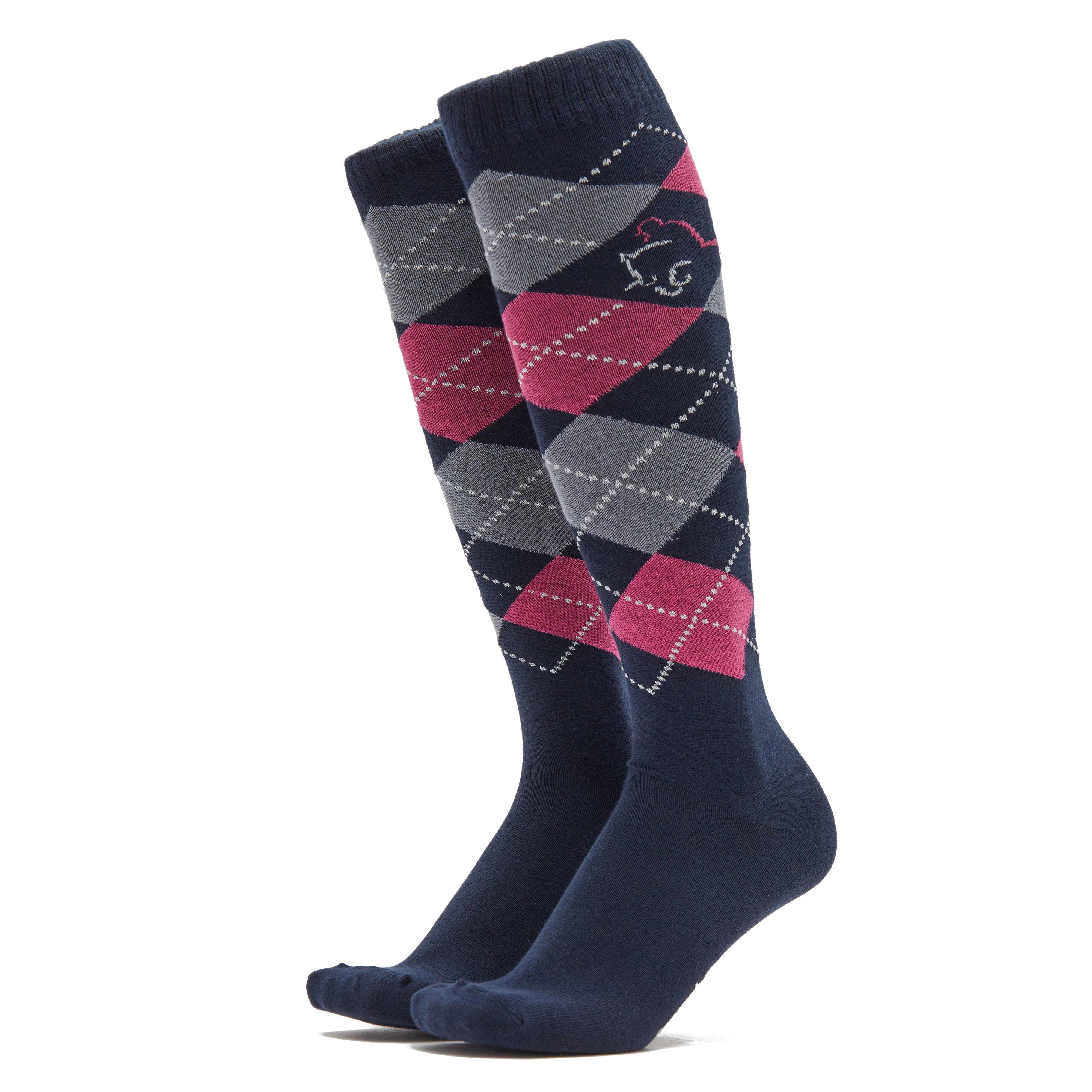Adults Argyle Cotton Socks Navy - Image 6